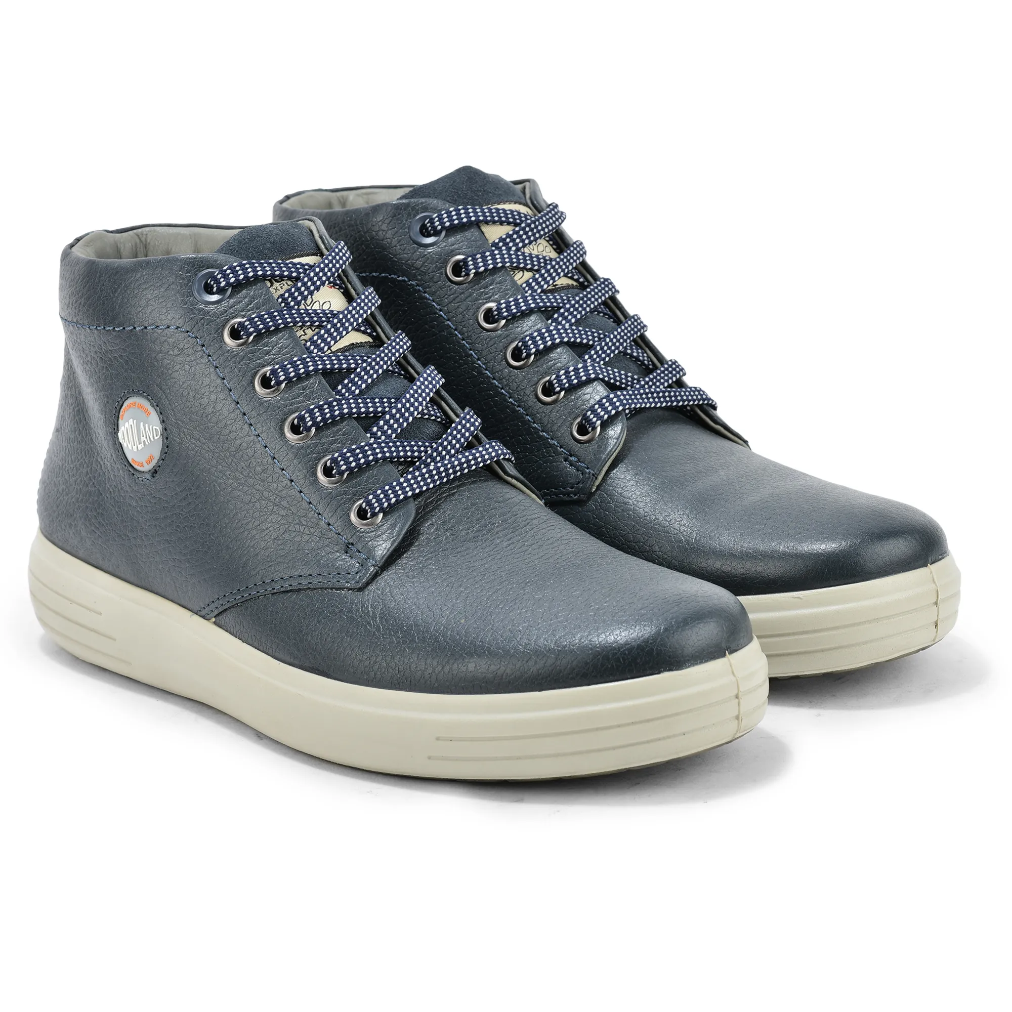 Woodland Navy Men’s Leather Boots - Thumbnail 7