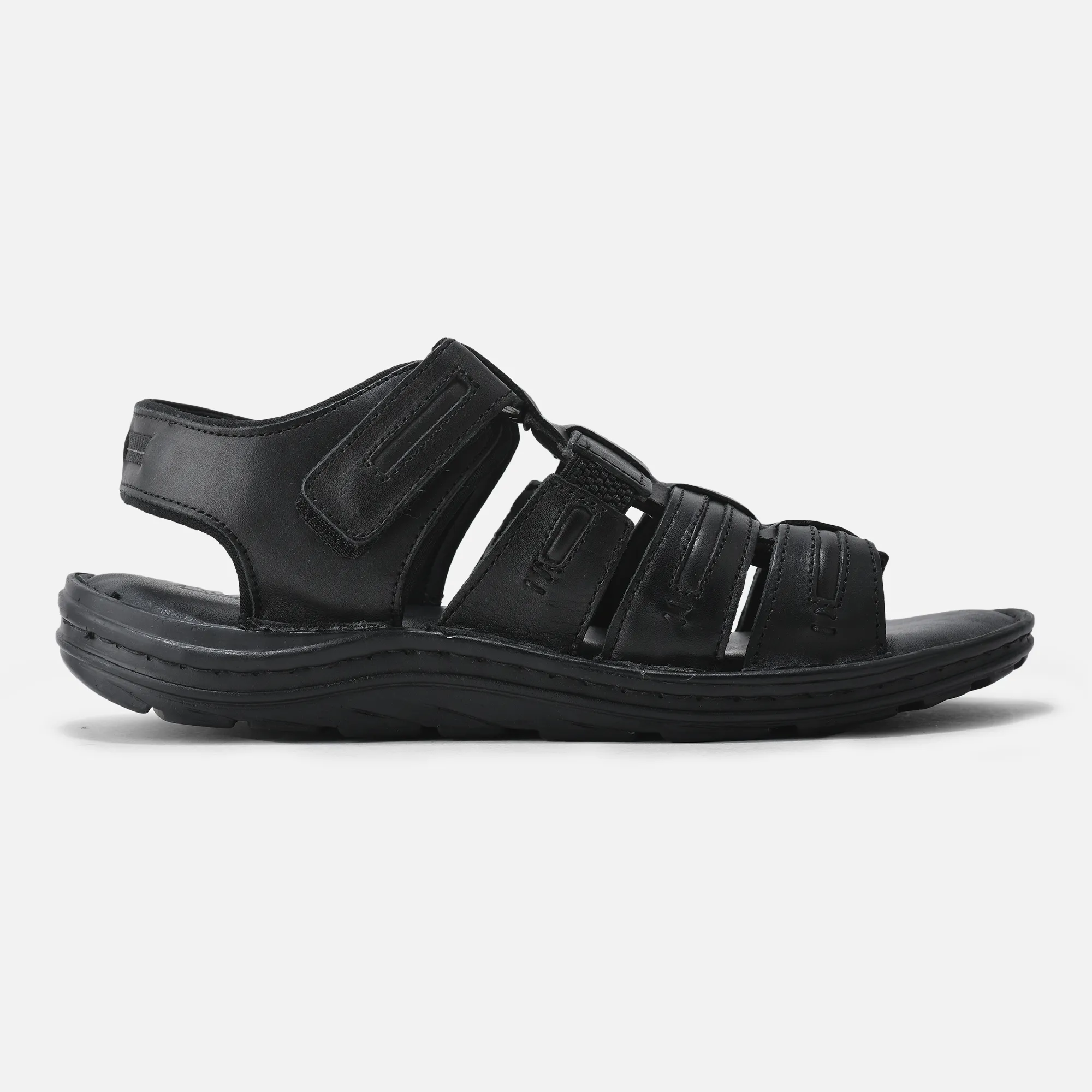 Woodland Men’s Black Sandals with Soft Leather - Image 1