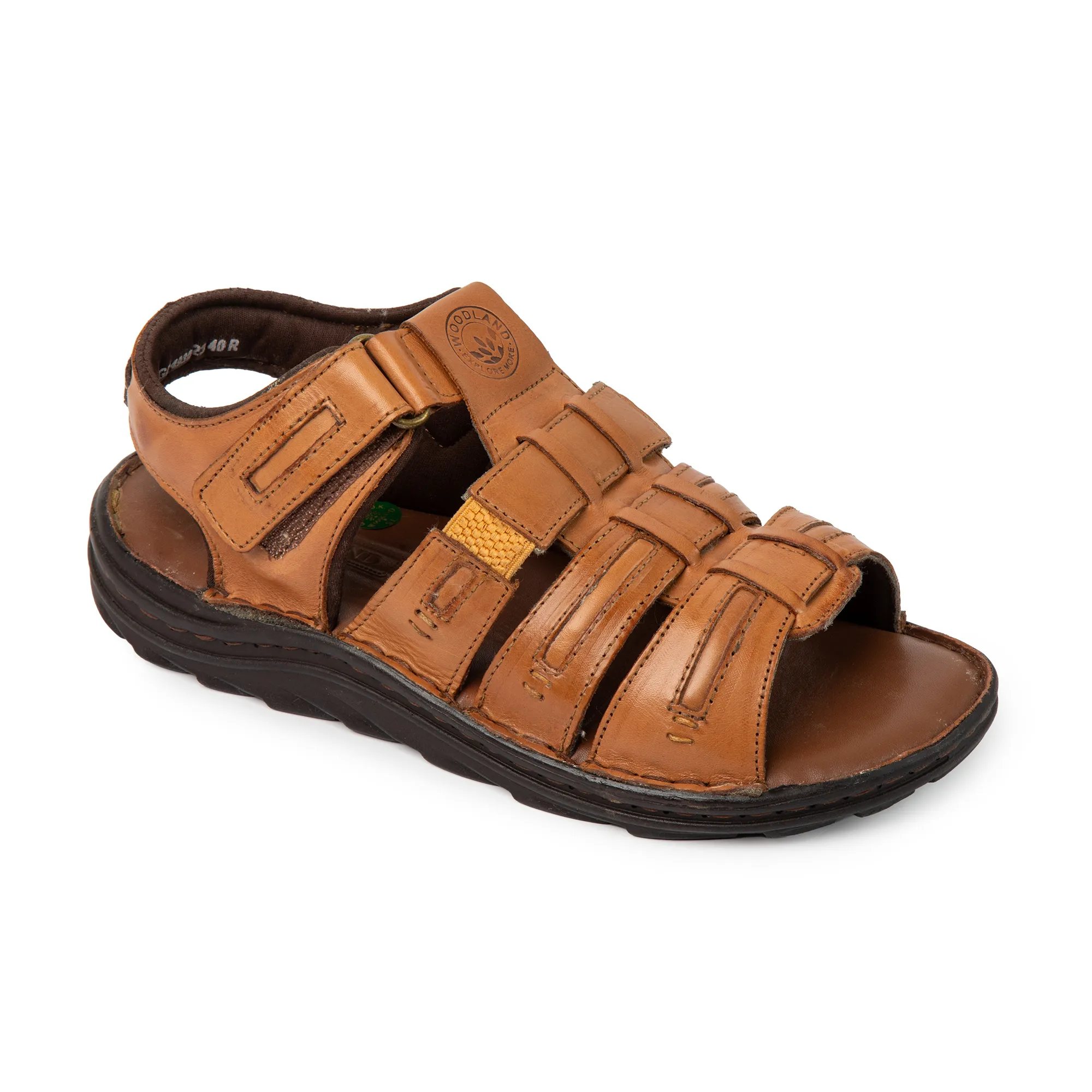 Woodland Men’s Tan Sandals with Soft Leather - Thumbnail 4