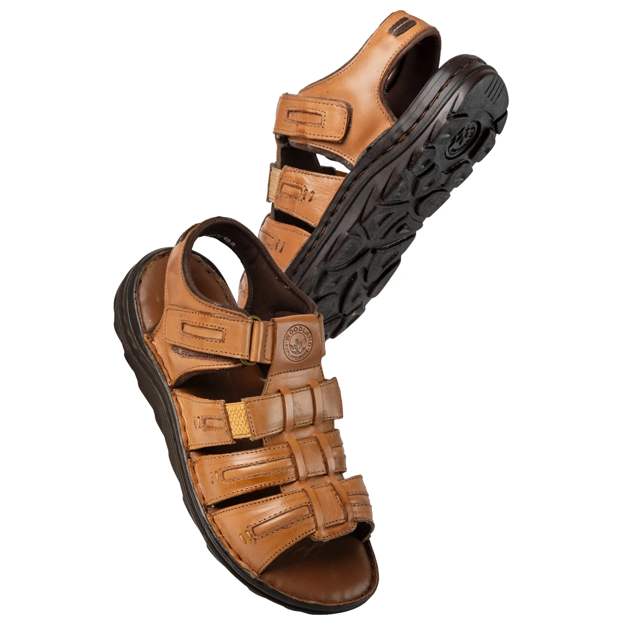 Woodland Men’s Tan Sandals with Soft Leather - Thumbnail 5