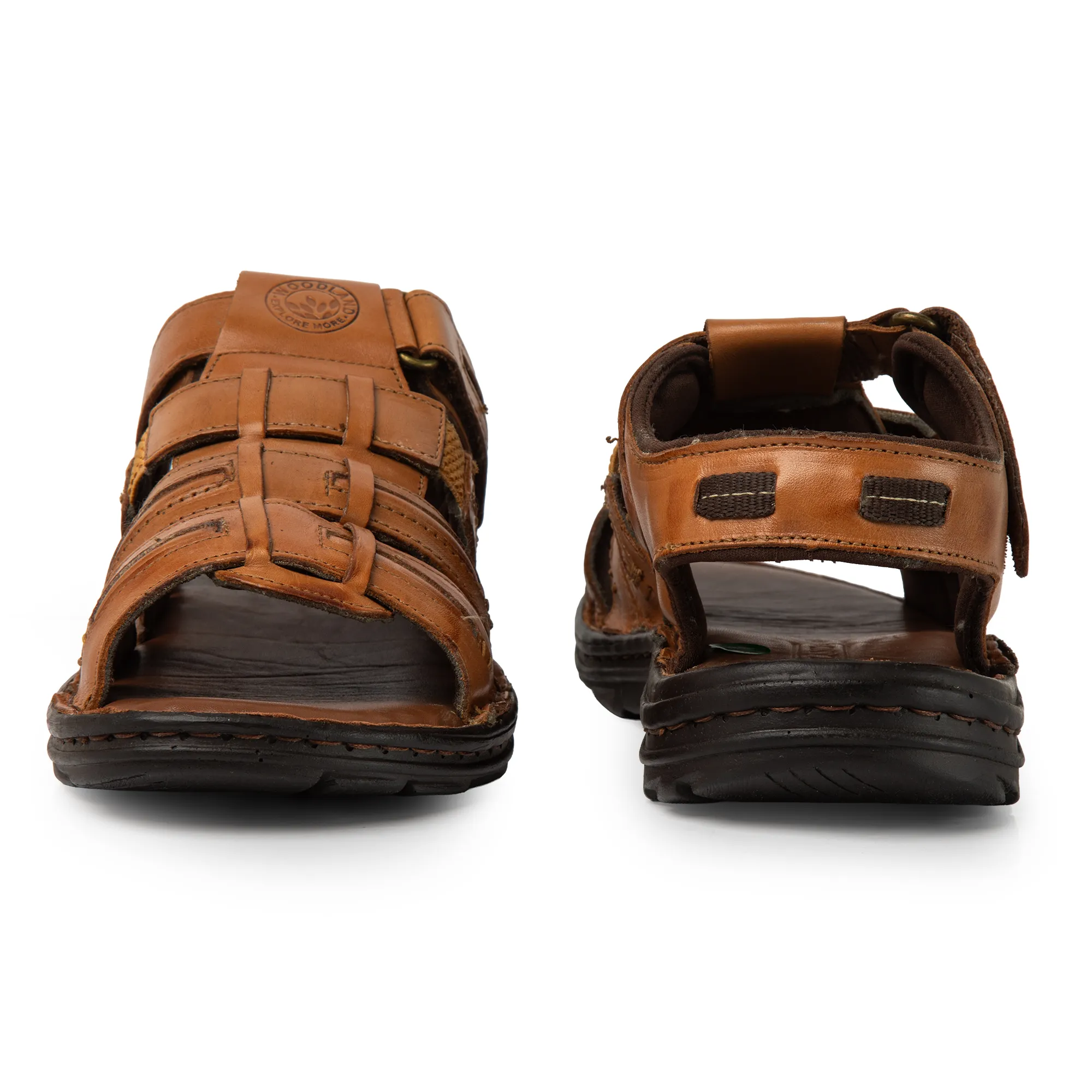 Woodland Men’s Tan Sandals with Soft Leather - Thumbnail 6