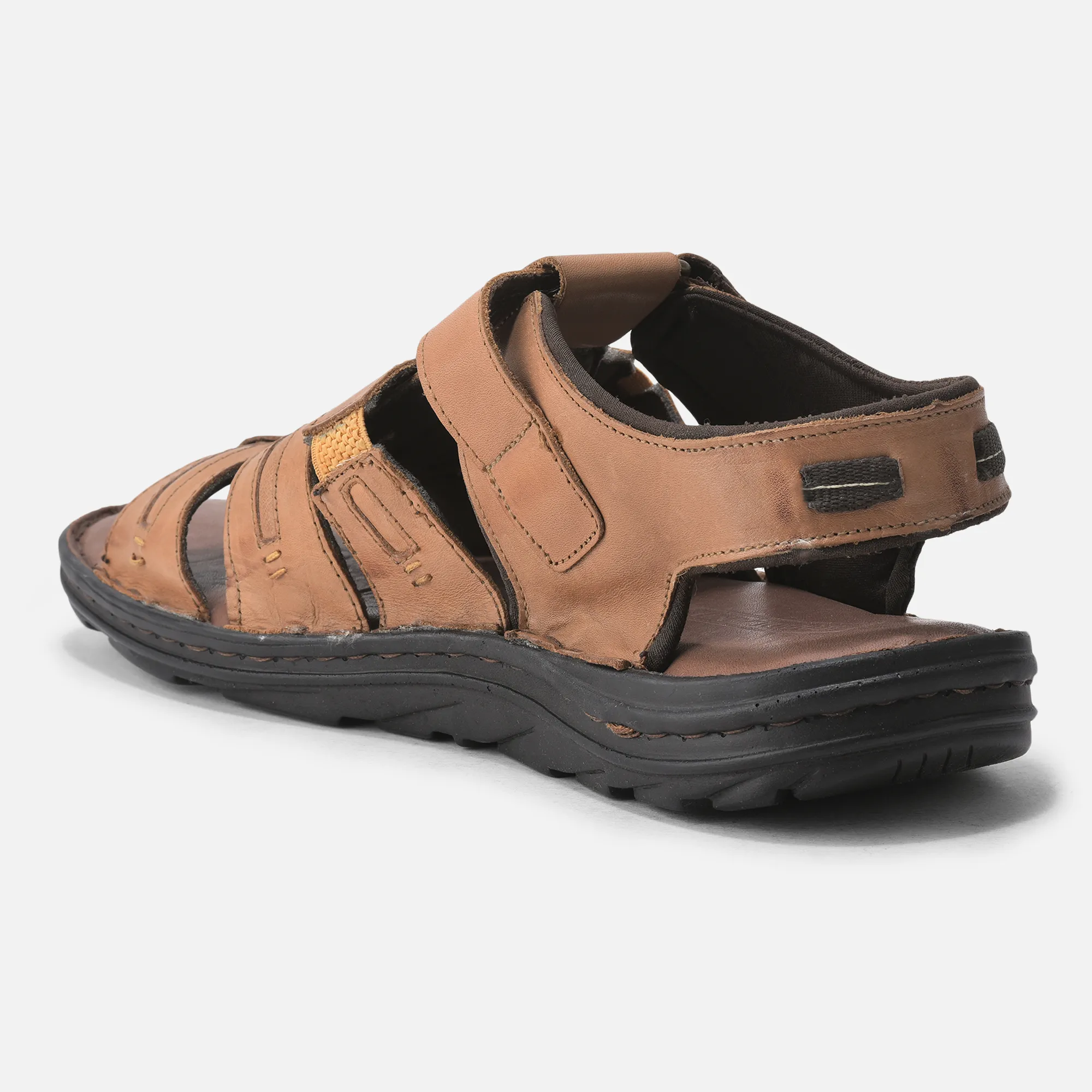 Woodland Men’s Tan Sandals with Soft Leather - Thumbnail 5