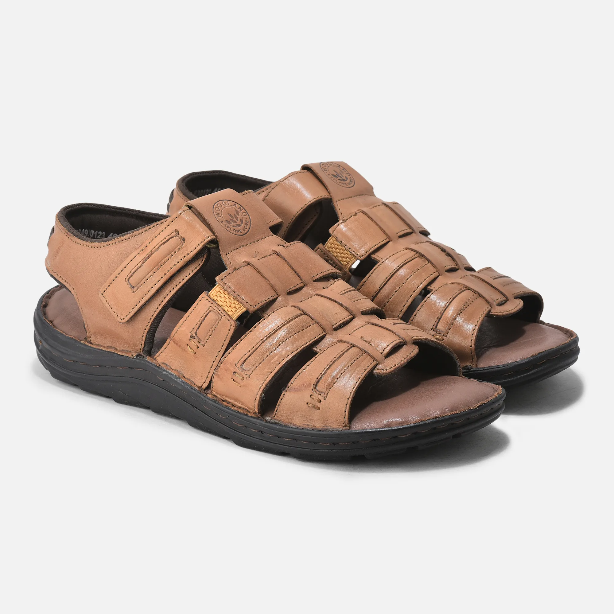 Woodland Men’s Tan Sandals with Soft Leather - Thumbnail 6