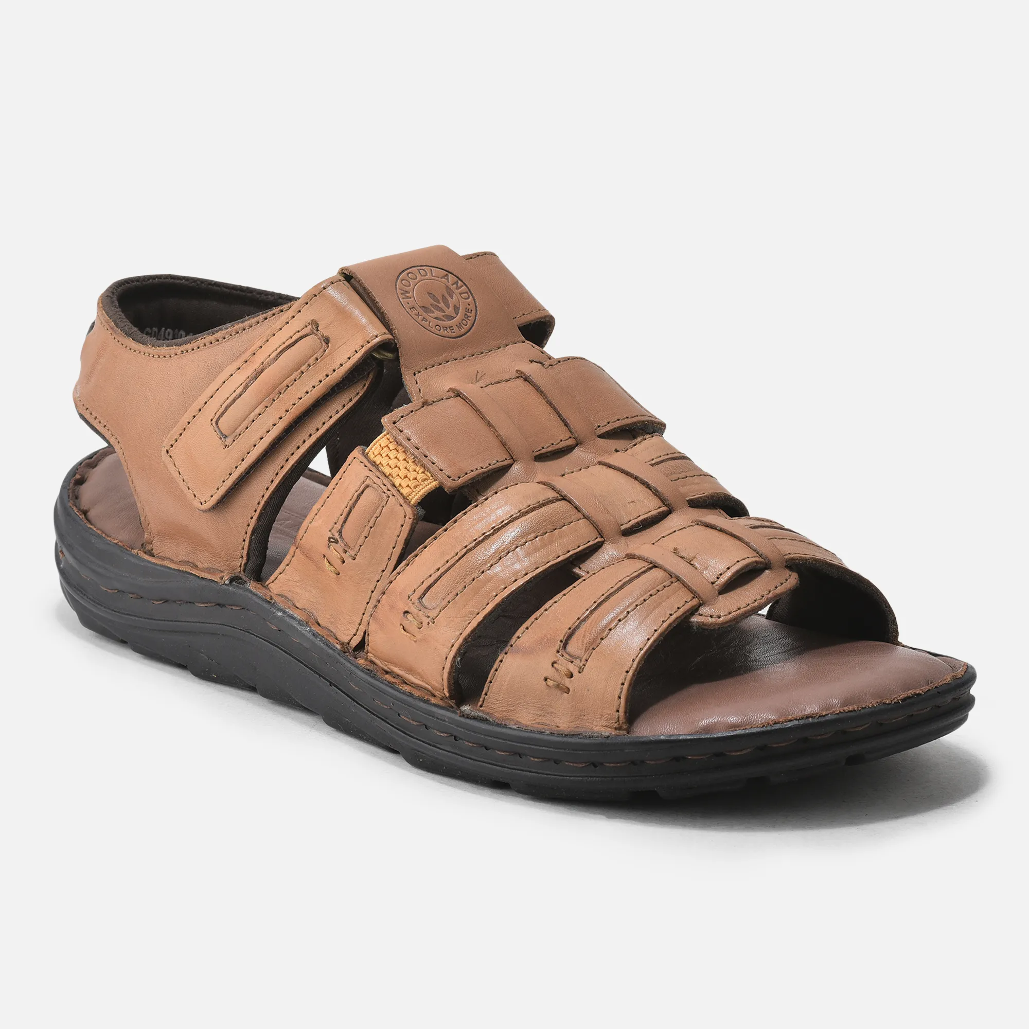 Woodland Men’s Tan Sandals with Soft Leather - Thumbnail 7