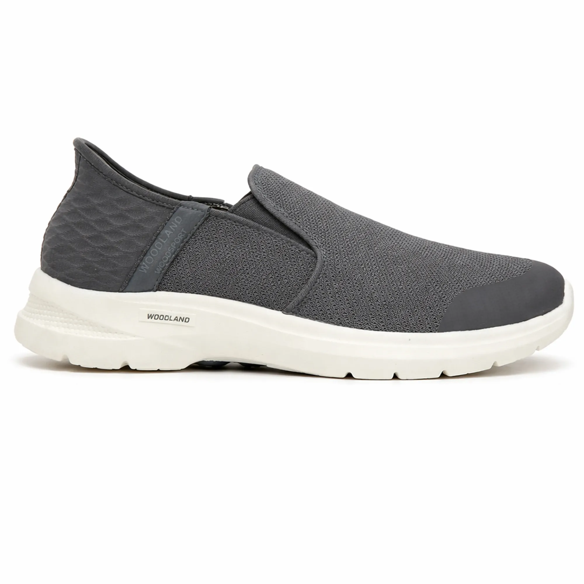 Woodland Men's Grey Peak Mesh Sports Shoes - Thumbnail 2