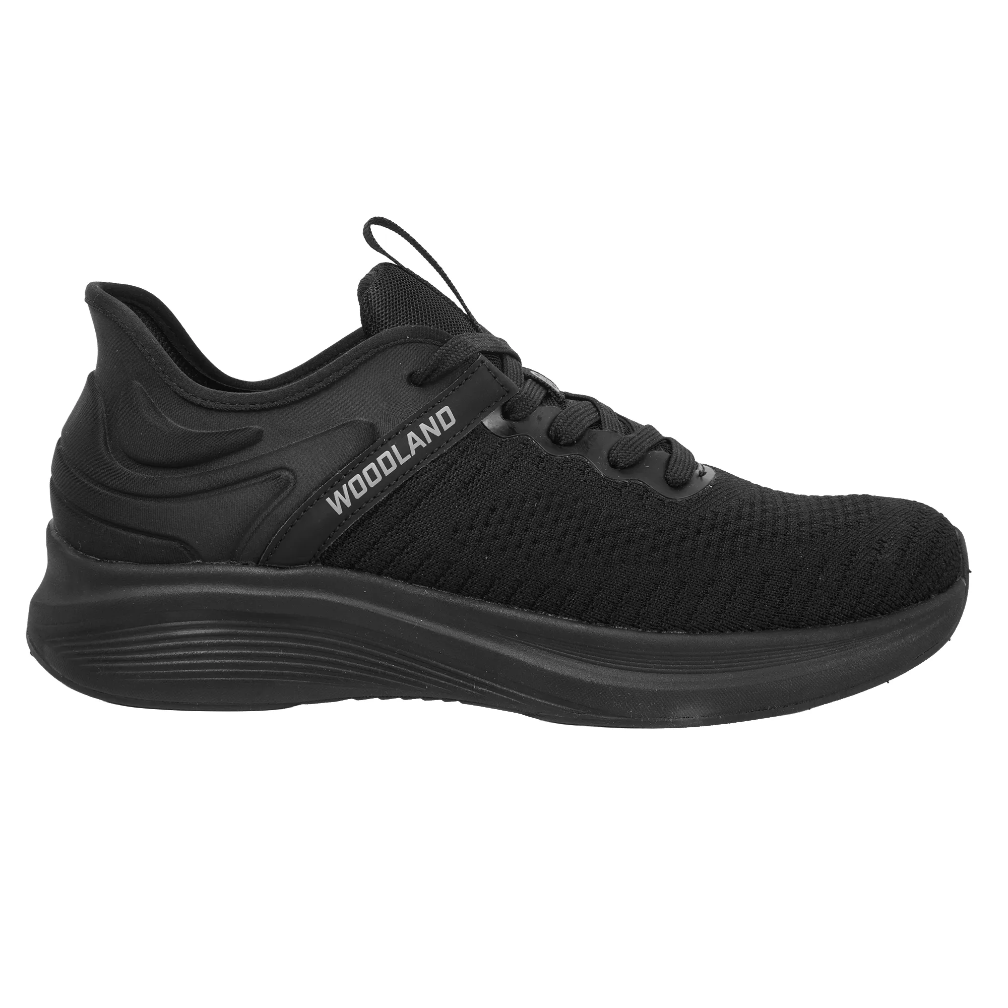 Woodland Men’S Black Mesh Motion Sports Shoes - Thumbnail 2