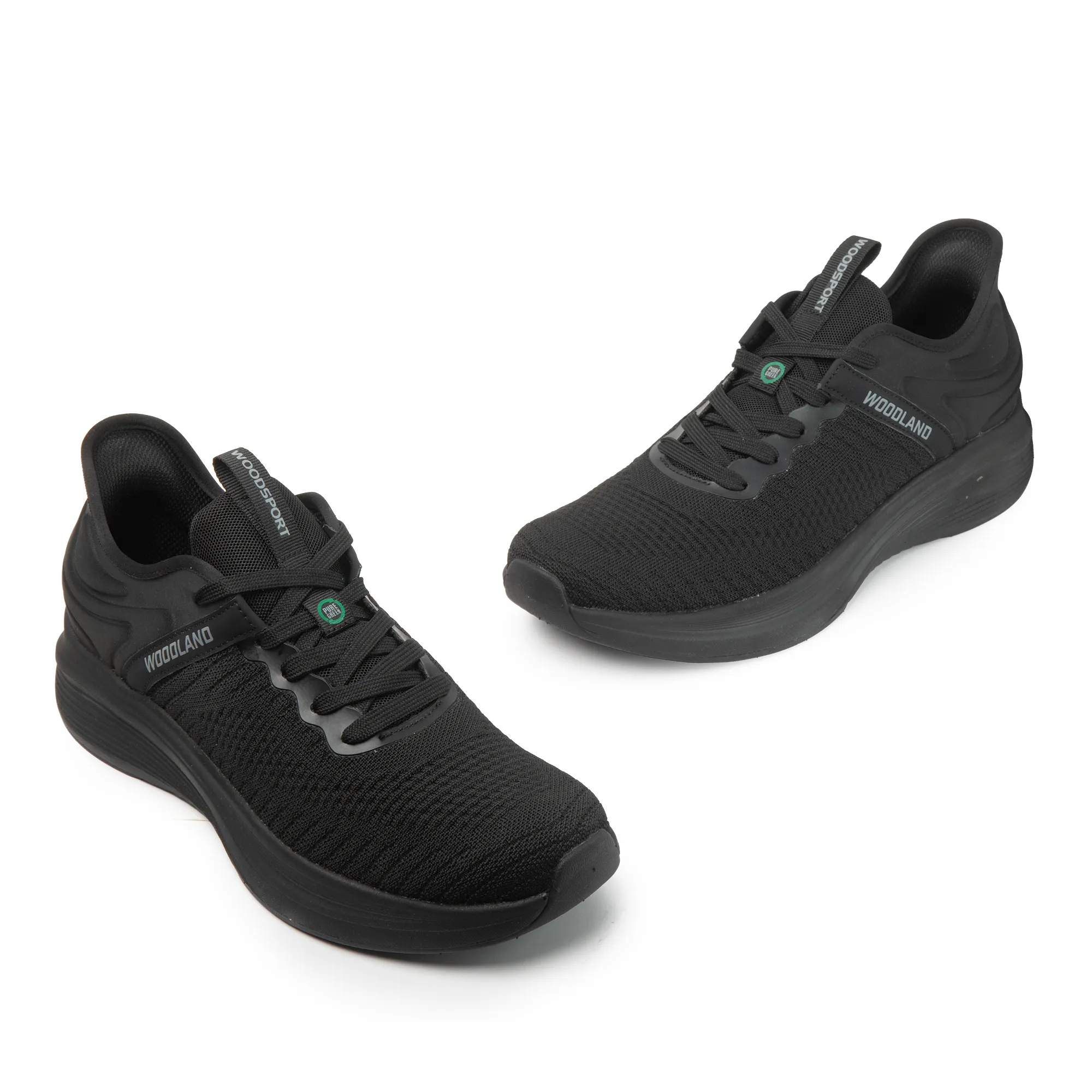 Woodland Men’S Black Mesh Motion Sports Shoes - Thumbnail 4