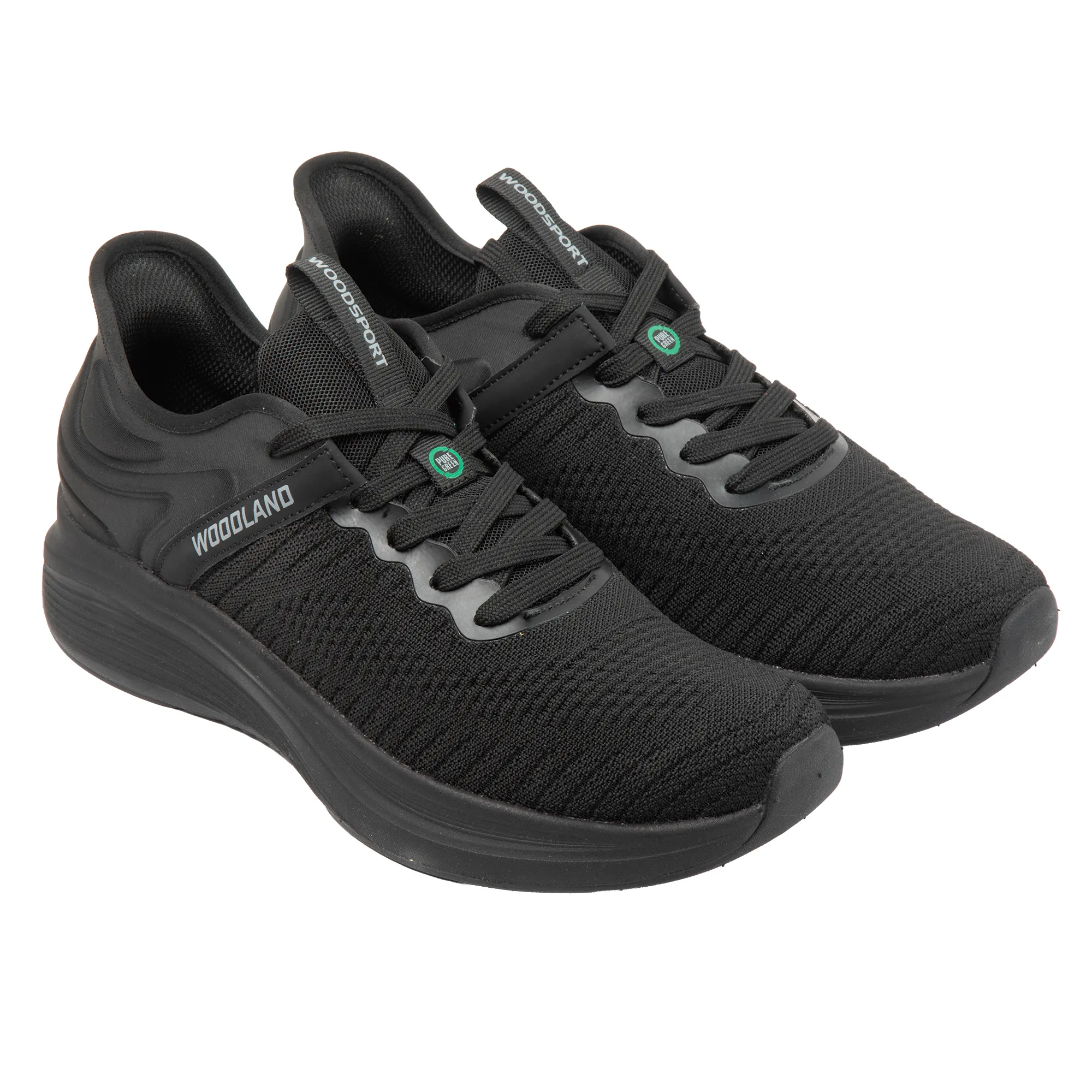 Woodland Men’S Black Mesh Motion Sports Shoes - Thumbnail 8
