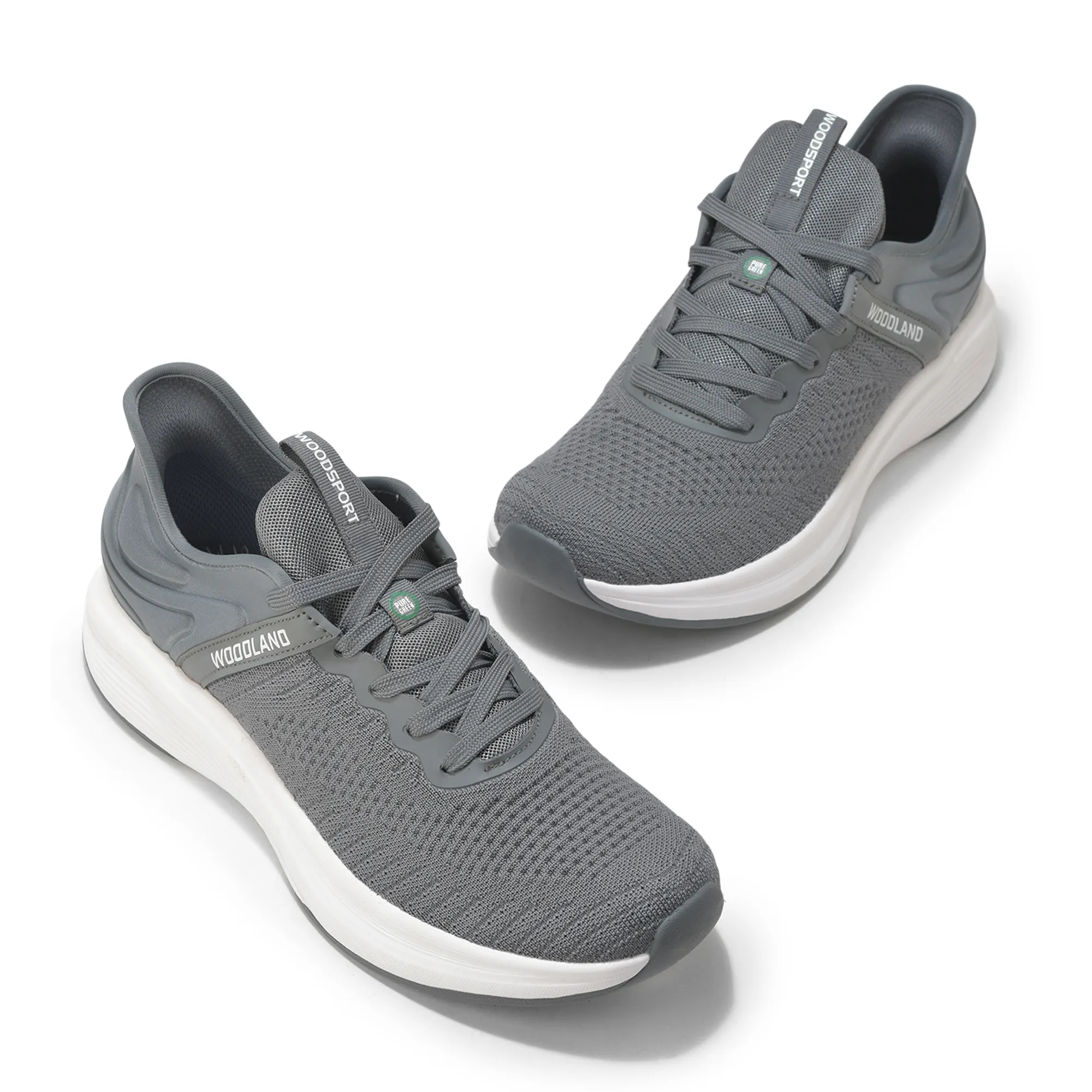 Woodland Men’S Grey Mesh Motion Sports Shoes - Thumbnail 4