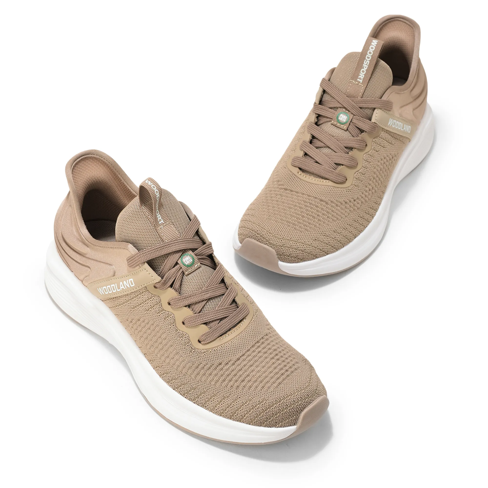 Woodland Men’S Taupe Mesh Motion Sports Shoes - Thumbnail 4