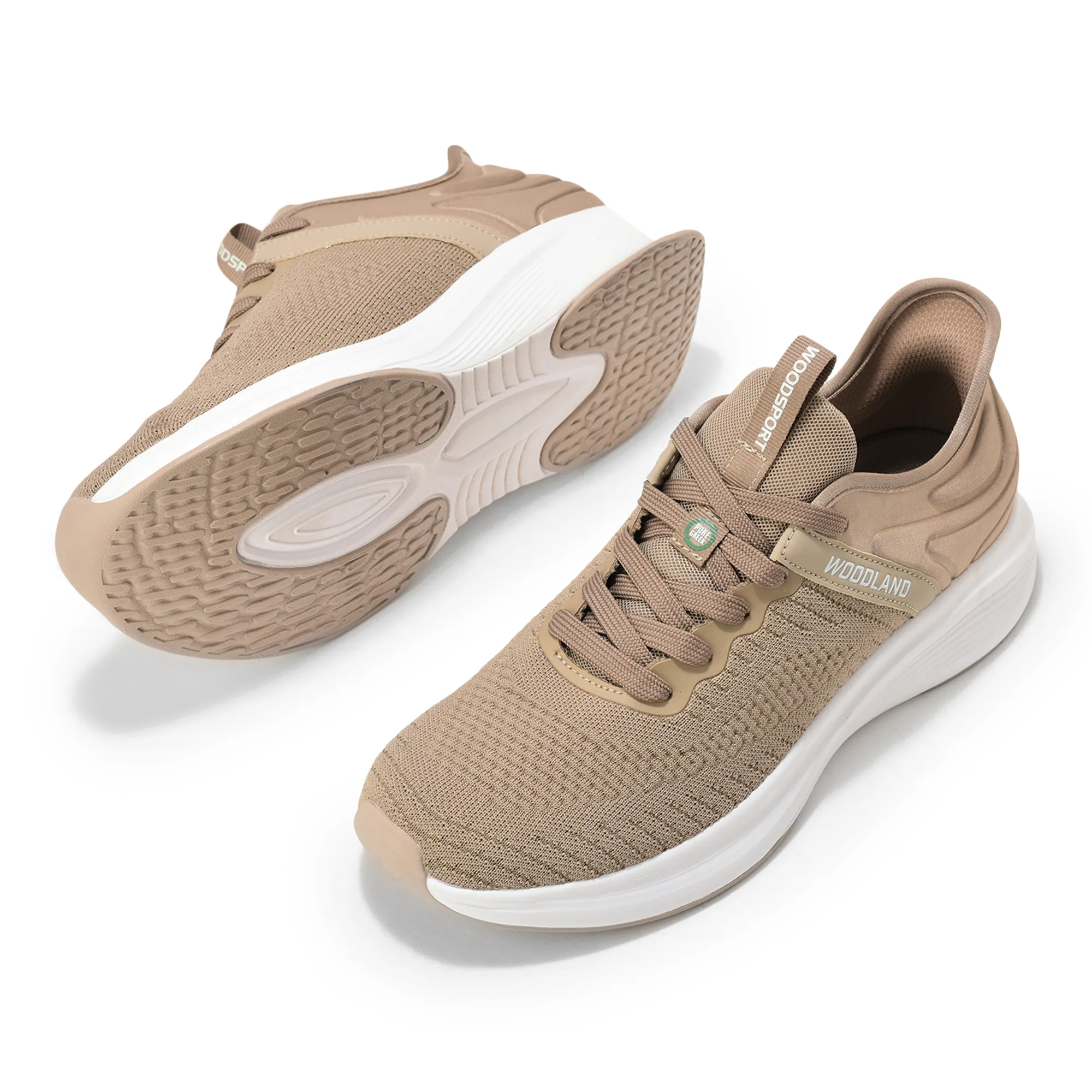 Woodland Men’S Taupe Mesh Motion Sports Shoes - Thumbnail 6