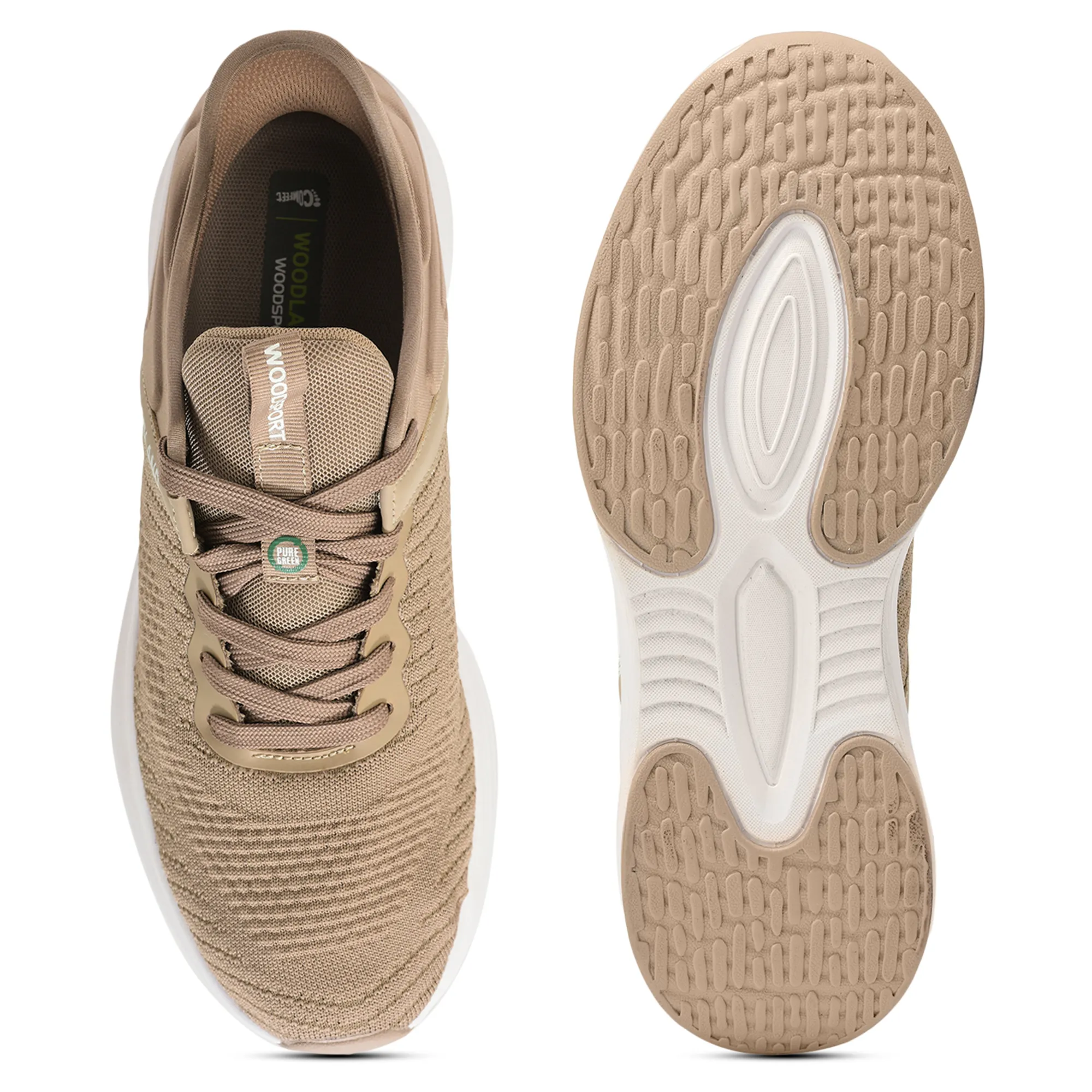 Woodland Men’S Taupe Mesh Motion Sports Shoes - Thumbnail 9