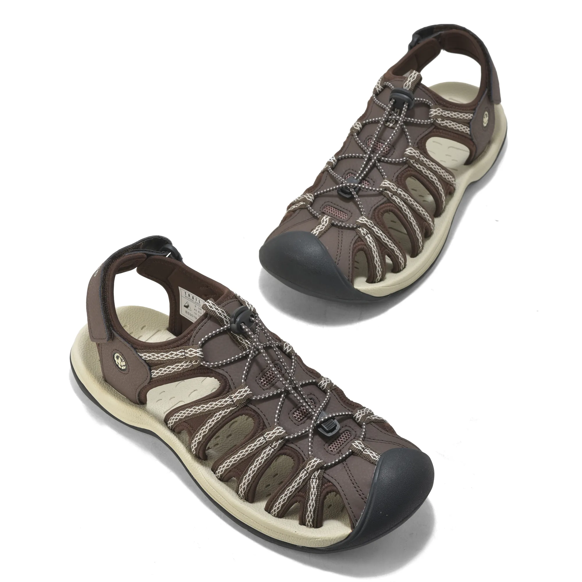 Woodland Brown/Beige Men Sports Sandals - Thumbnail 4
