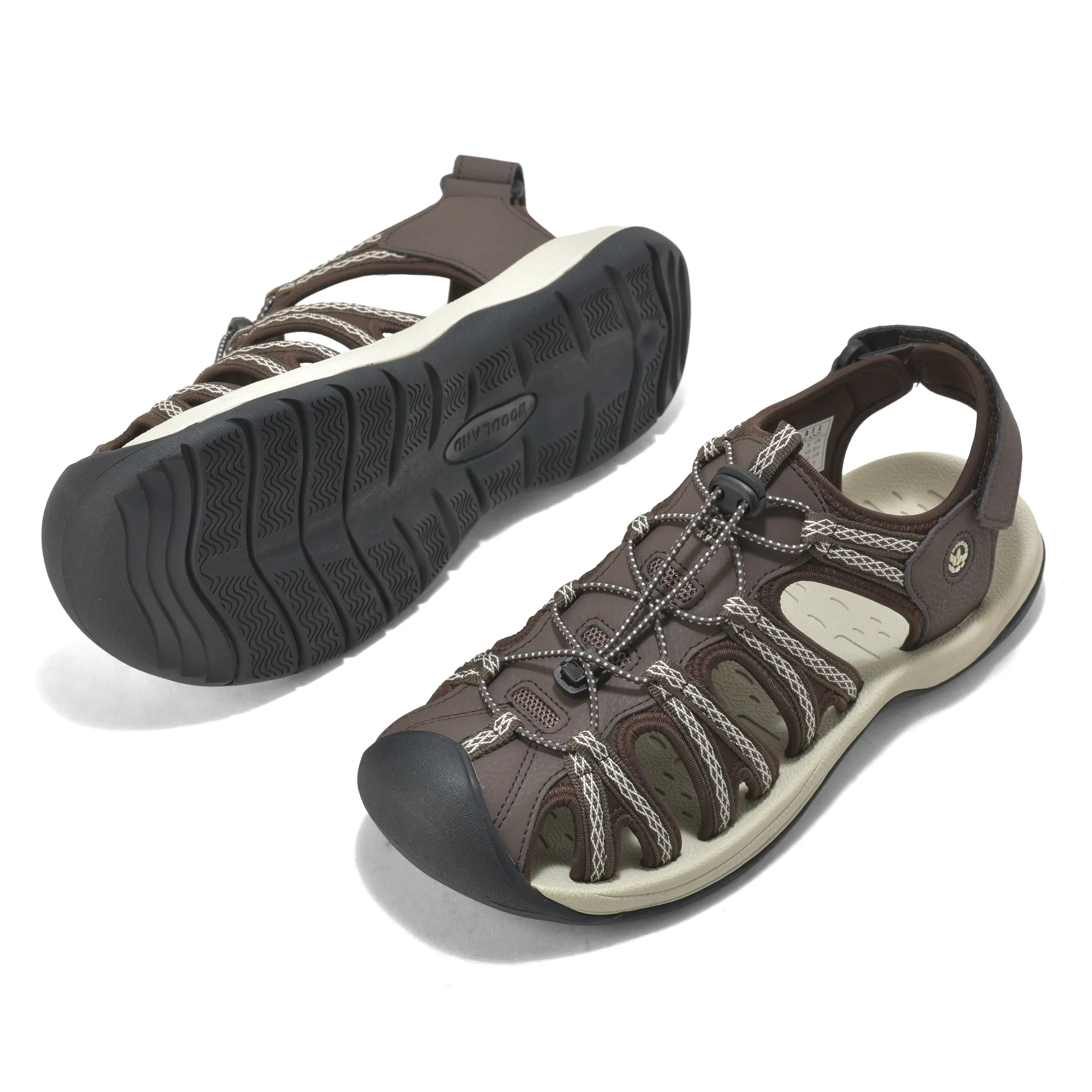 Woodland Brown/Beige Men Sports Sandals - Thumbnail 6