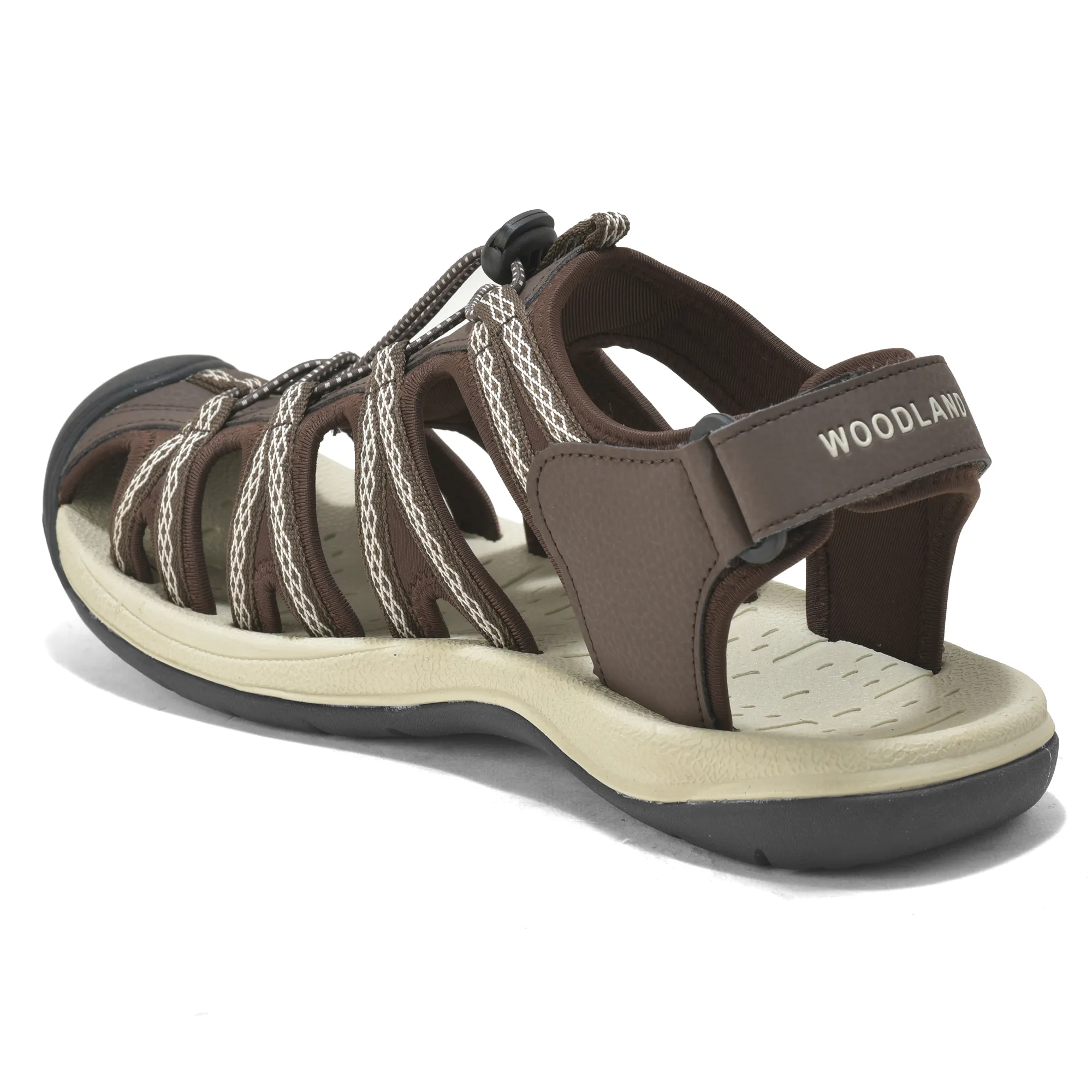 Woodland Brown/Beige Men Sports Sandals - Thumbnail 7