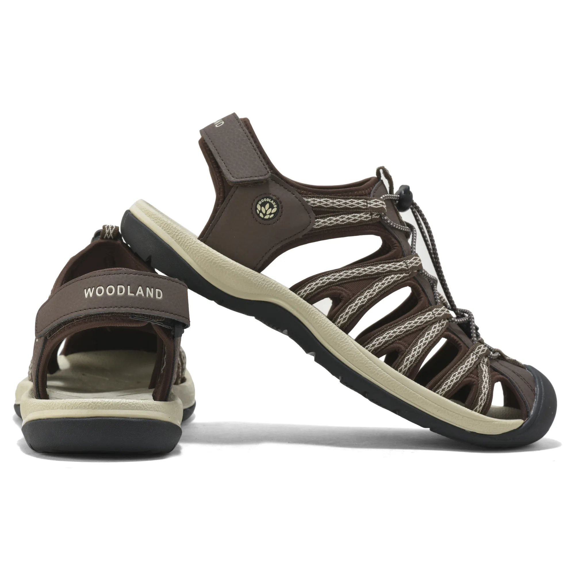 Woodland Brown/Beige Men Sports Sandals - Thumbnail 10