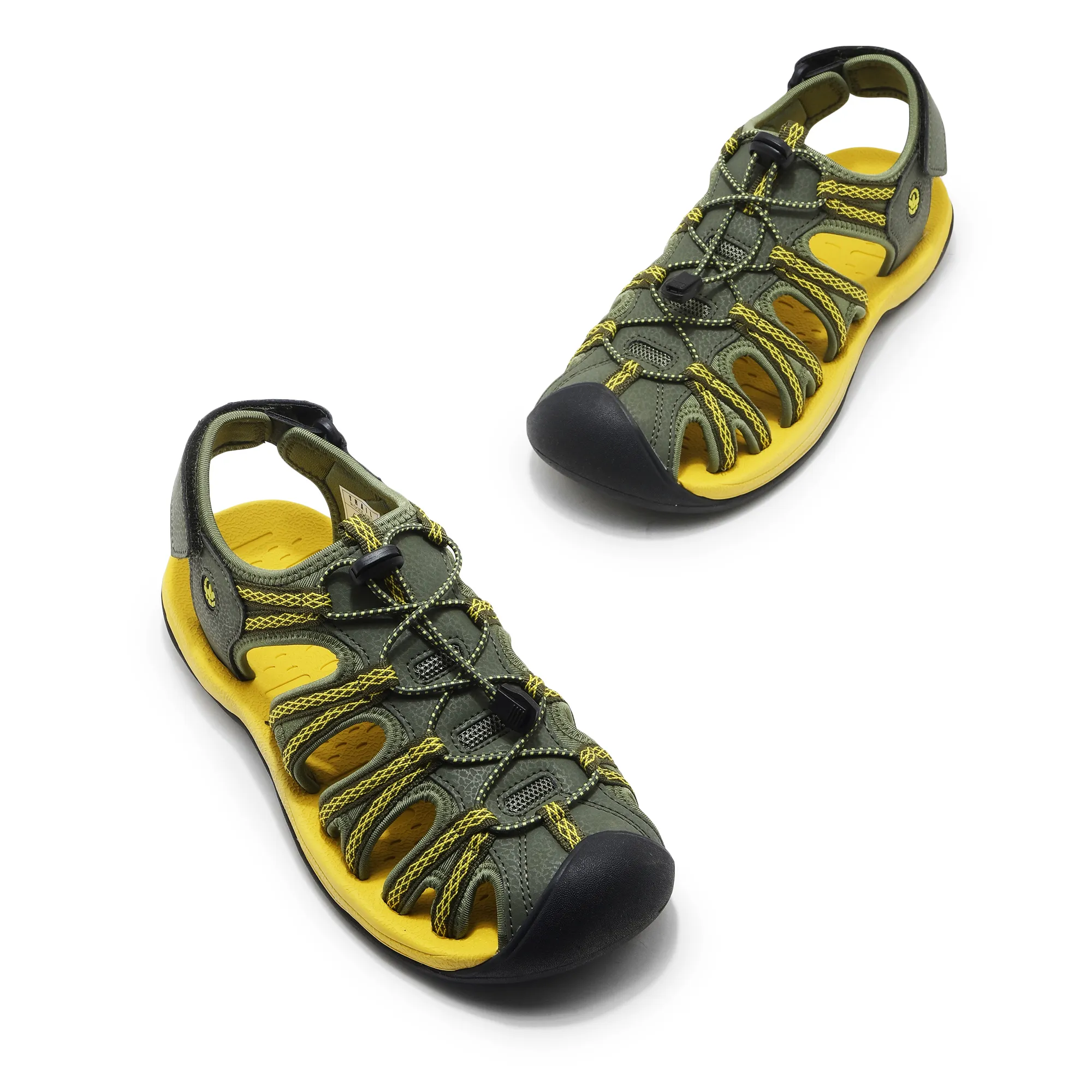 Woodland Olive/Yellow Men Sports Sandals - Thumbnail 2