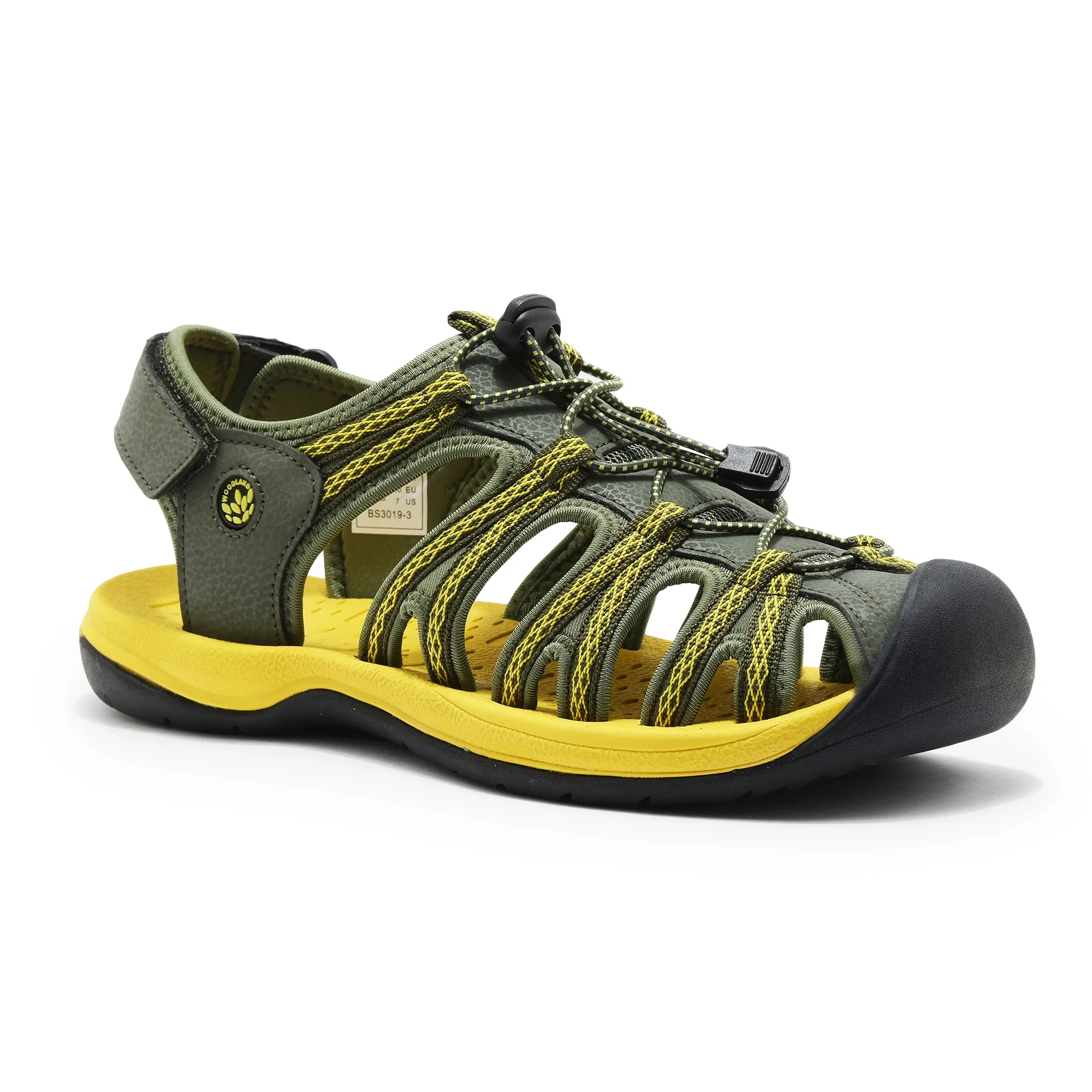 Woodland Olive/Yellow Men Sports Sandals - Thumbnail 3