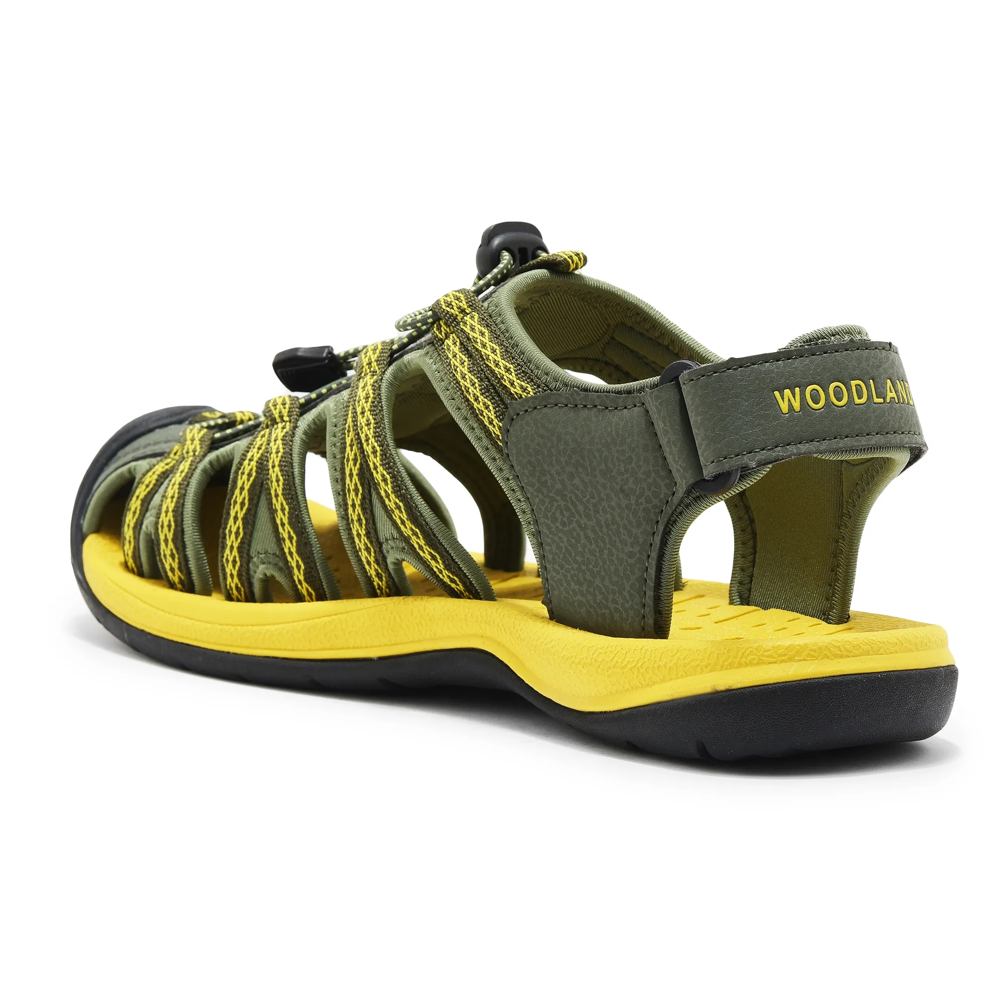 Woodland Olive/Yellow Men Sports Sandals - Thumbnail 6