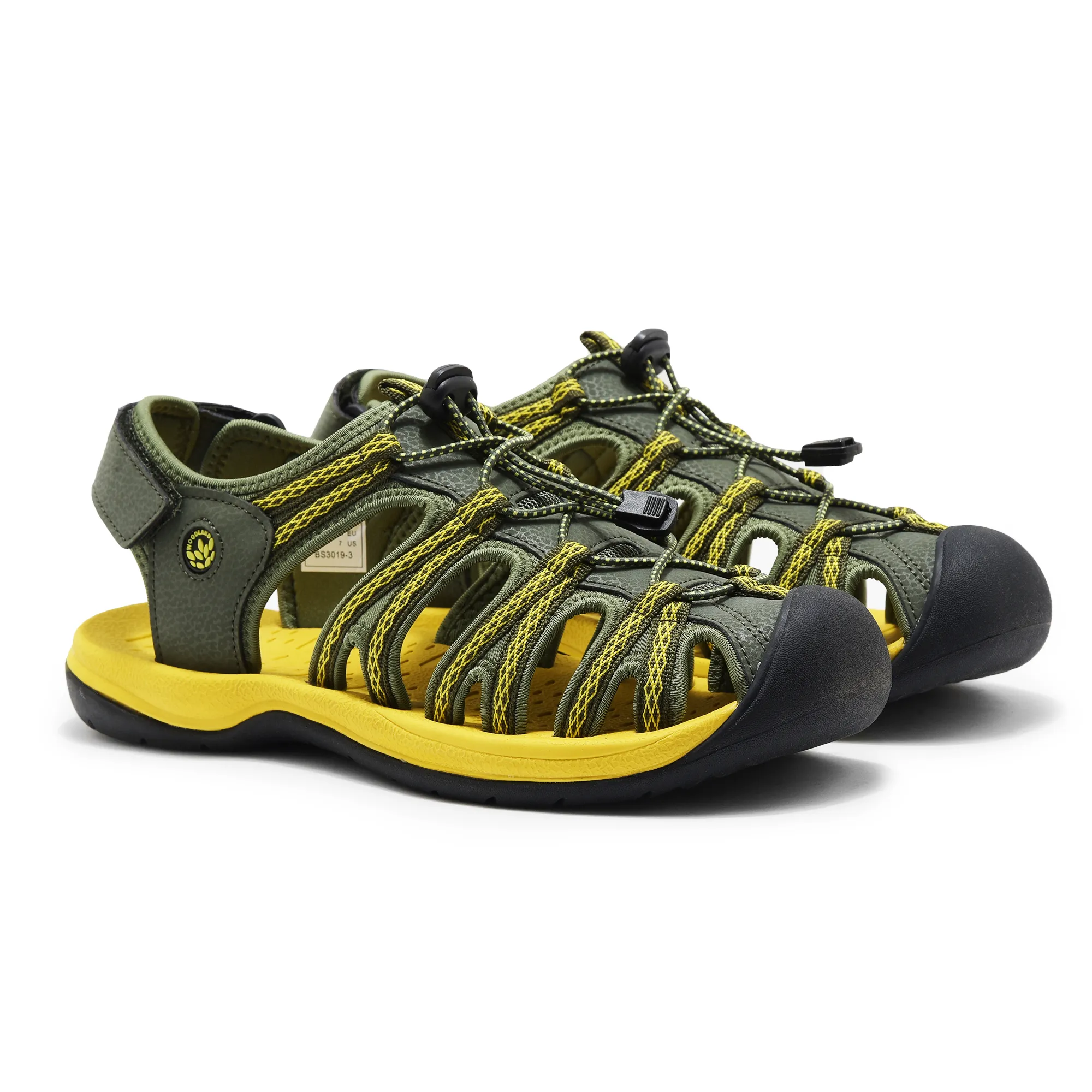Woodland Olive/Yellow Men Sports Sandals - Thumbnail 7