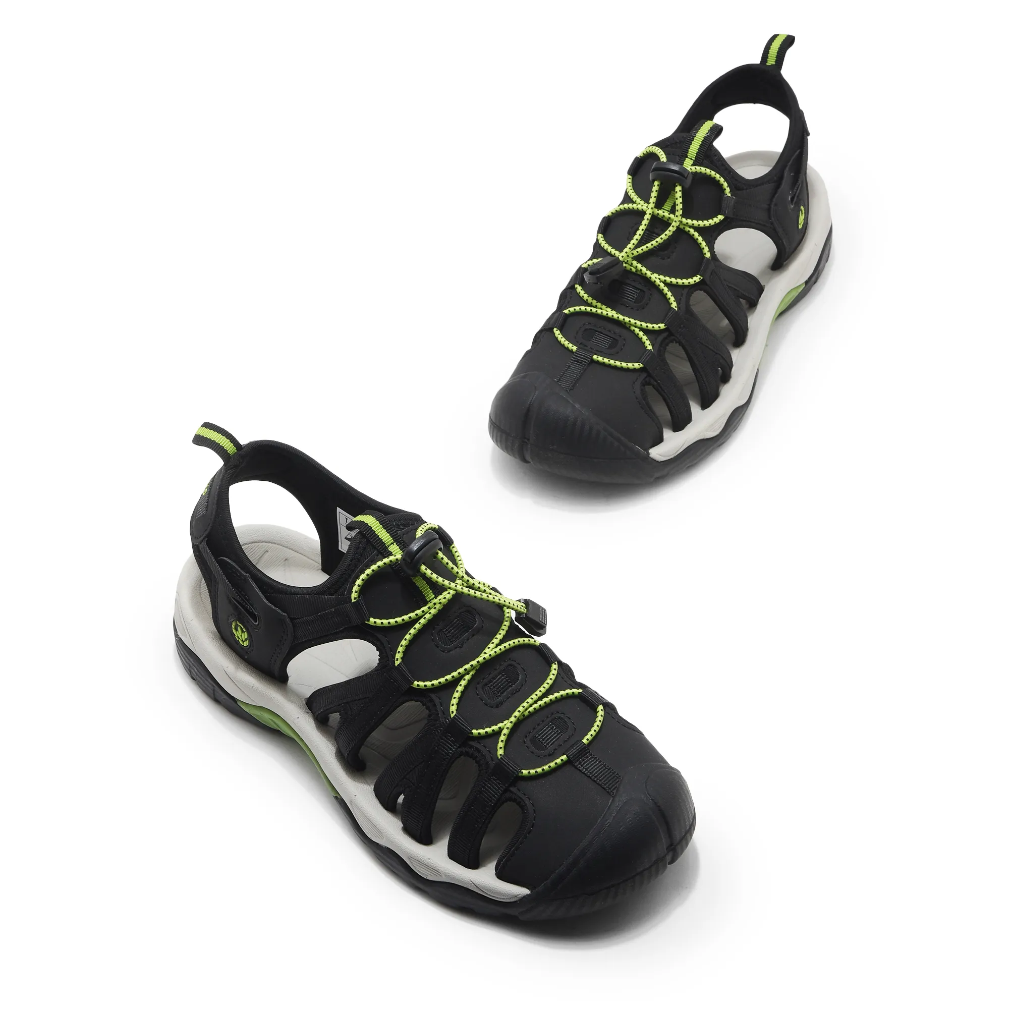 Woodland Black/Green Sports Sandal For Men - Thumbnail 2