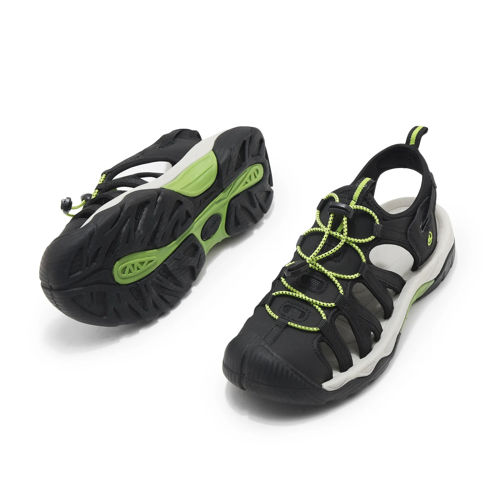 Woodland Black/Green Sports Sandal For Men - Thumbnail 5