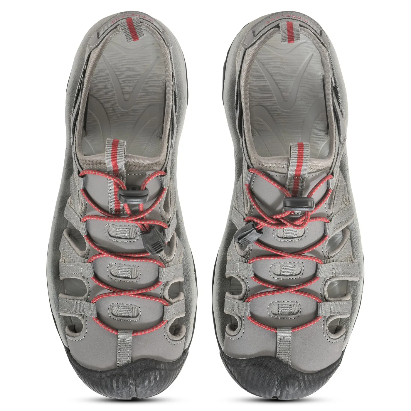 Woodland Dgrey/Red Sports Sandal For Men - Thumbnail 4