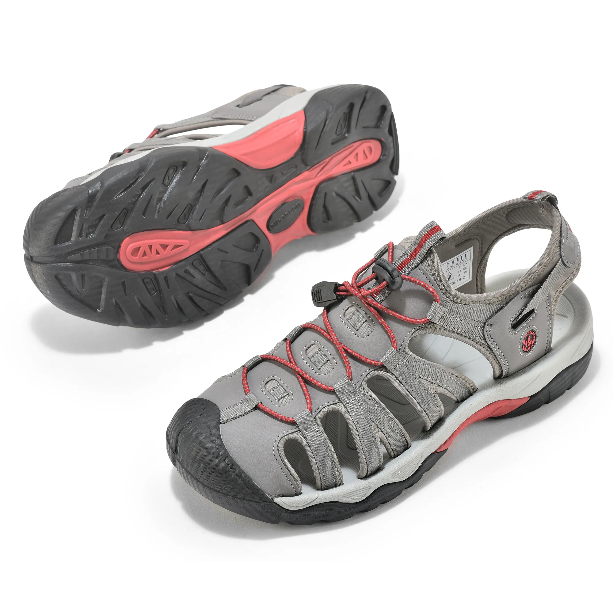 Woodland Dgrey/Red Sports Sandal For Men - Thumbnail 5
