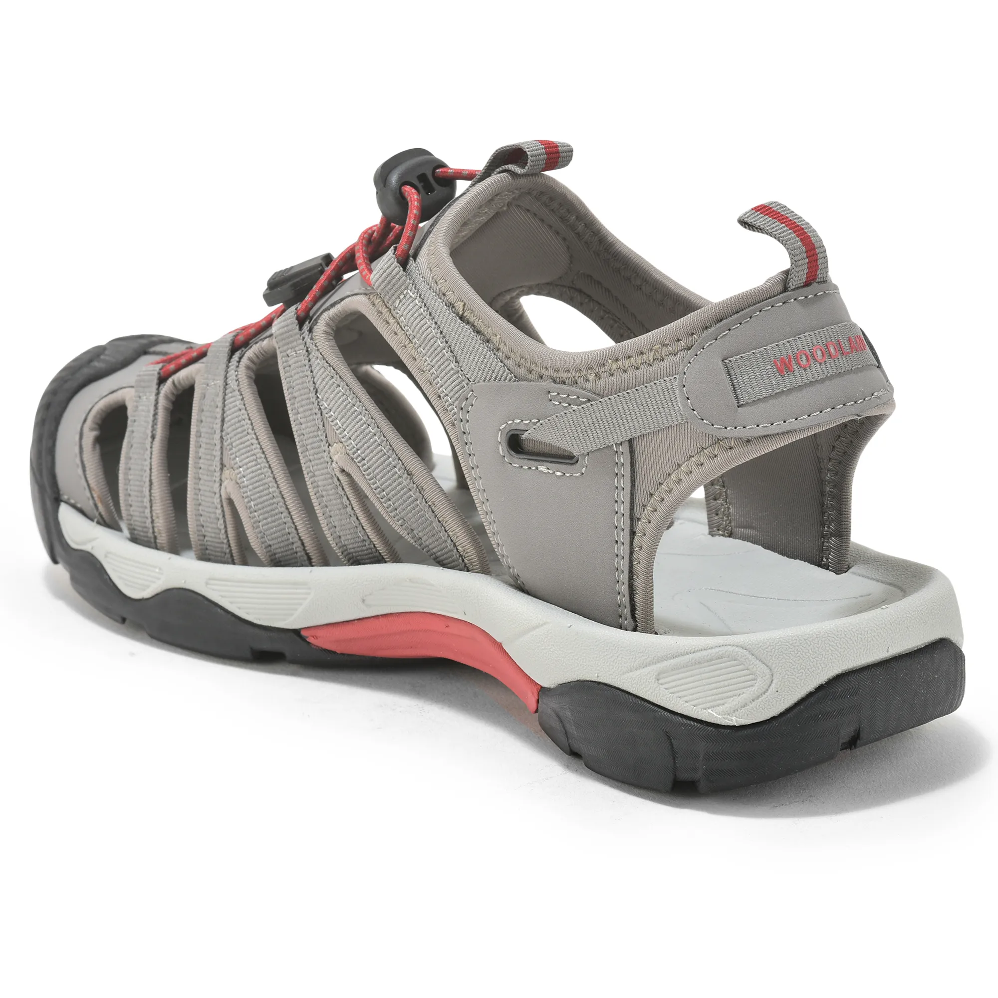 Woodland Dgrey/Red Sports Sandal For Men - Thumbnail 6