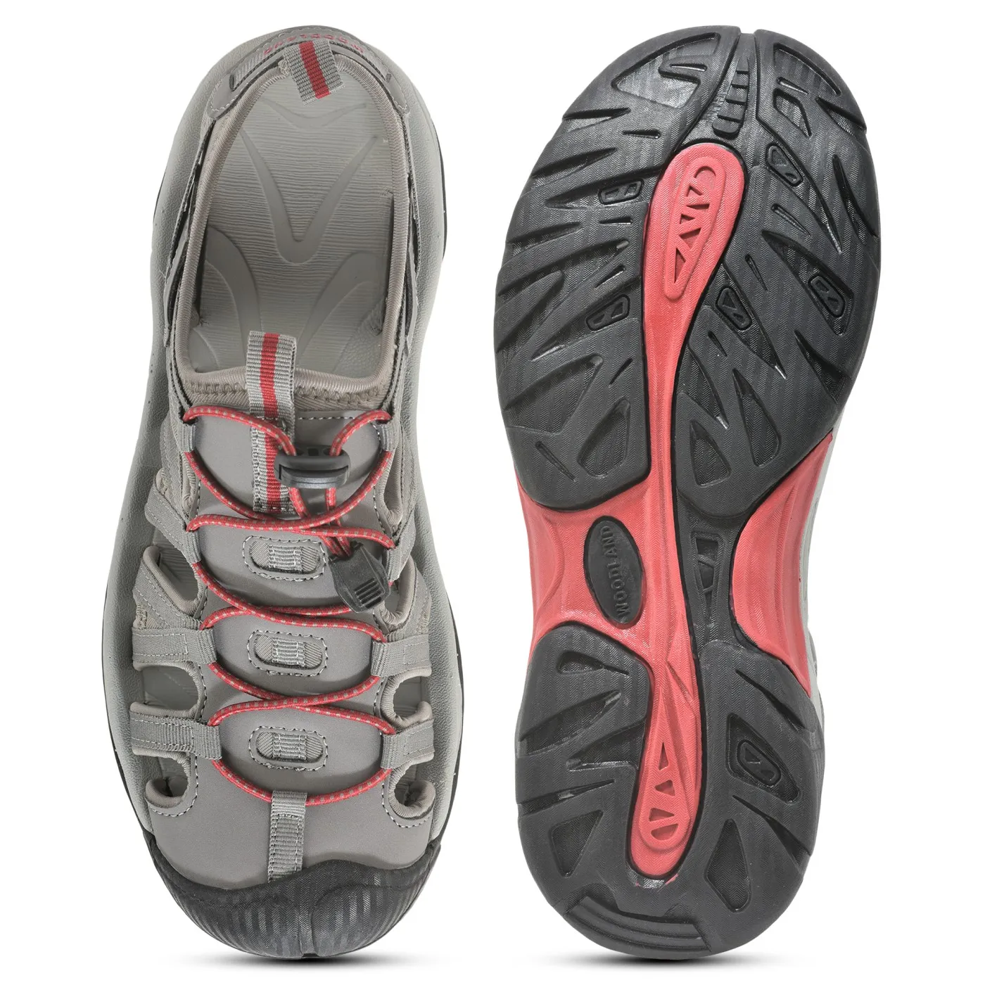 Woodland Dgrey/Red Sports Sandal For Men - Thumbnail 8