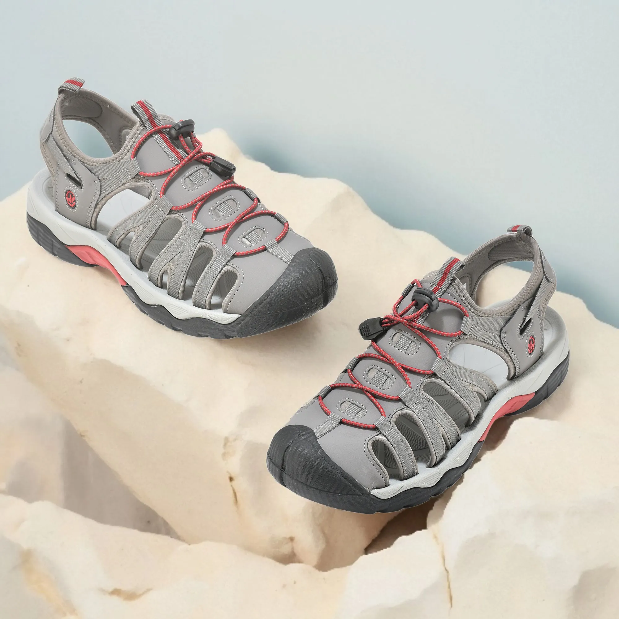 Woodland Dgrey/Red Sports Sandal For Men - Thumbnail 9