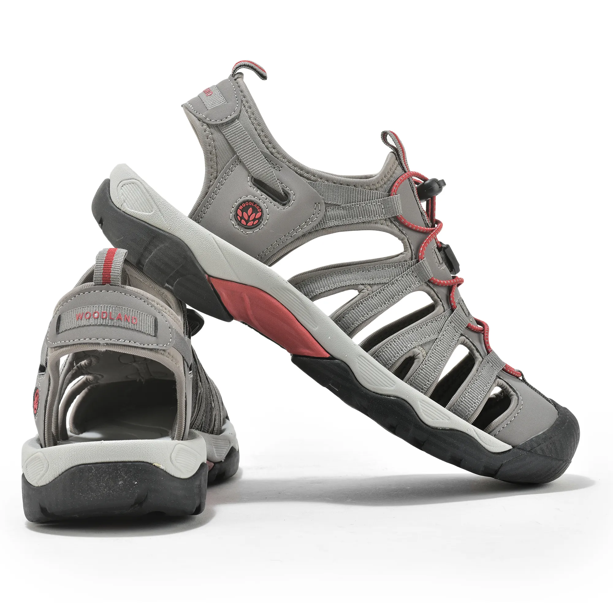 Woodland Dgrey/Red Sports Sandal For Men - Thumbnail 10