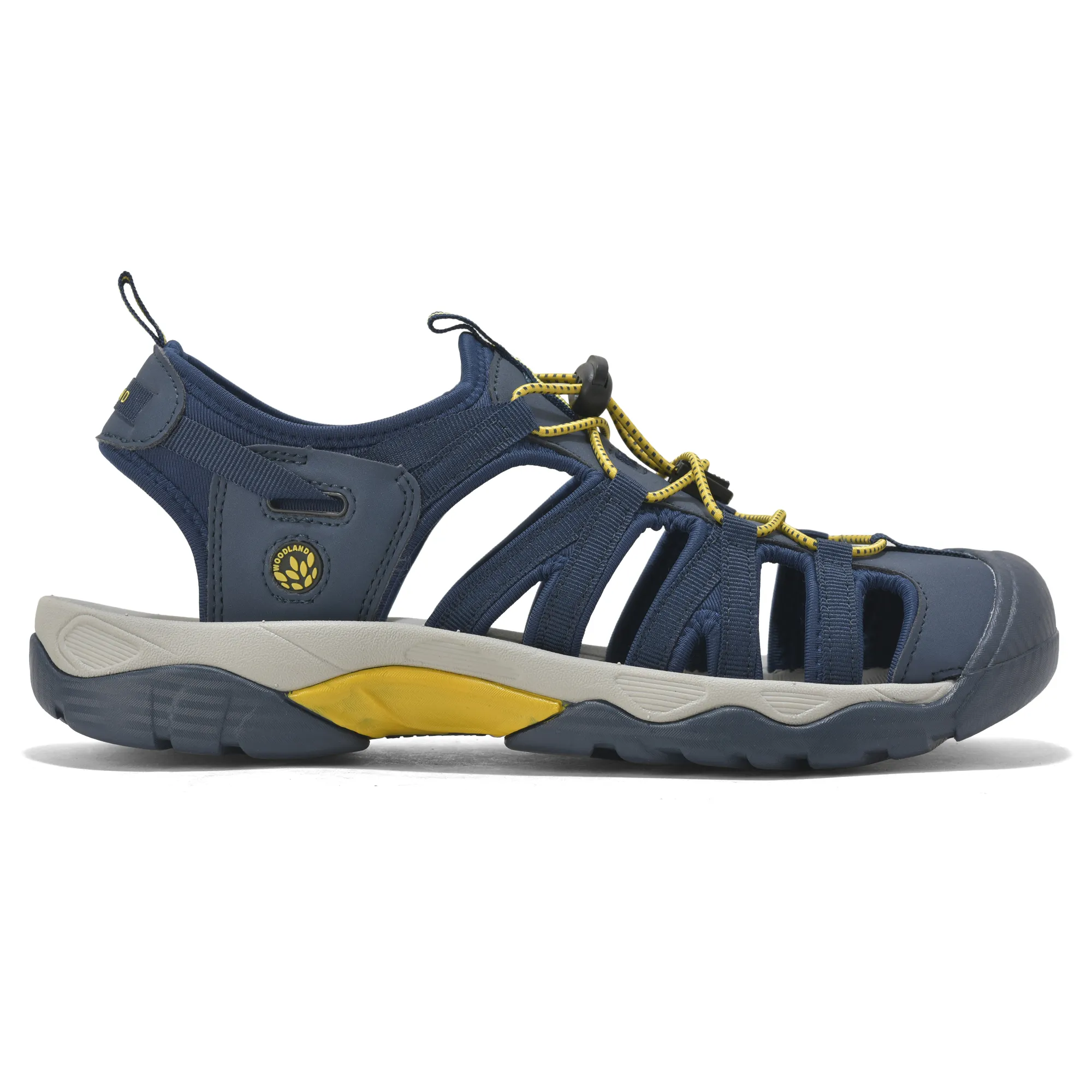Woodland Navy/Yellow Sports Sandal For Men - Thumbnail 2