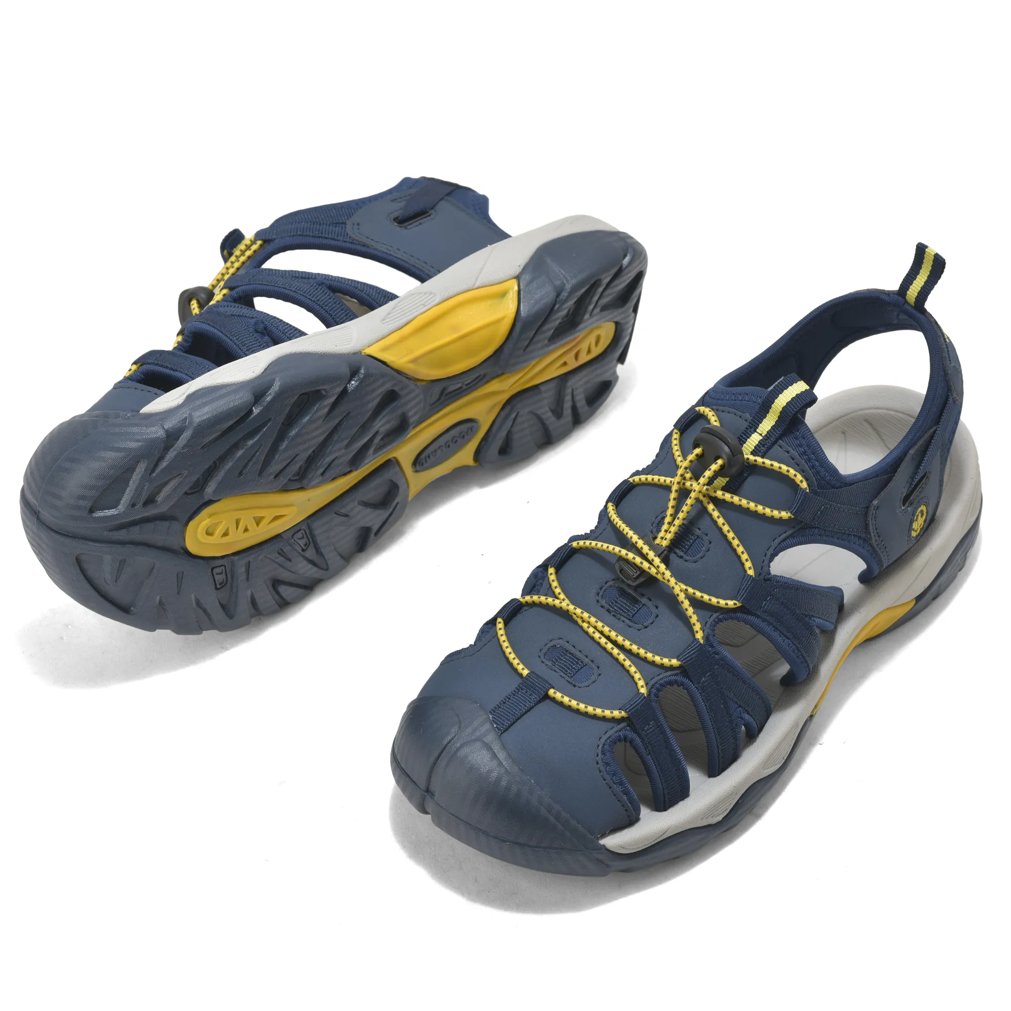Woodland Navy/Yellow Sports Sandal For Men - Thumbnail 6