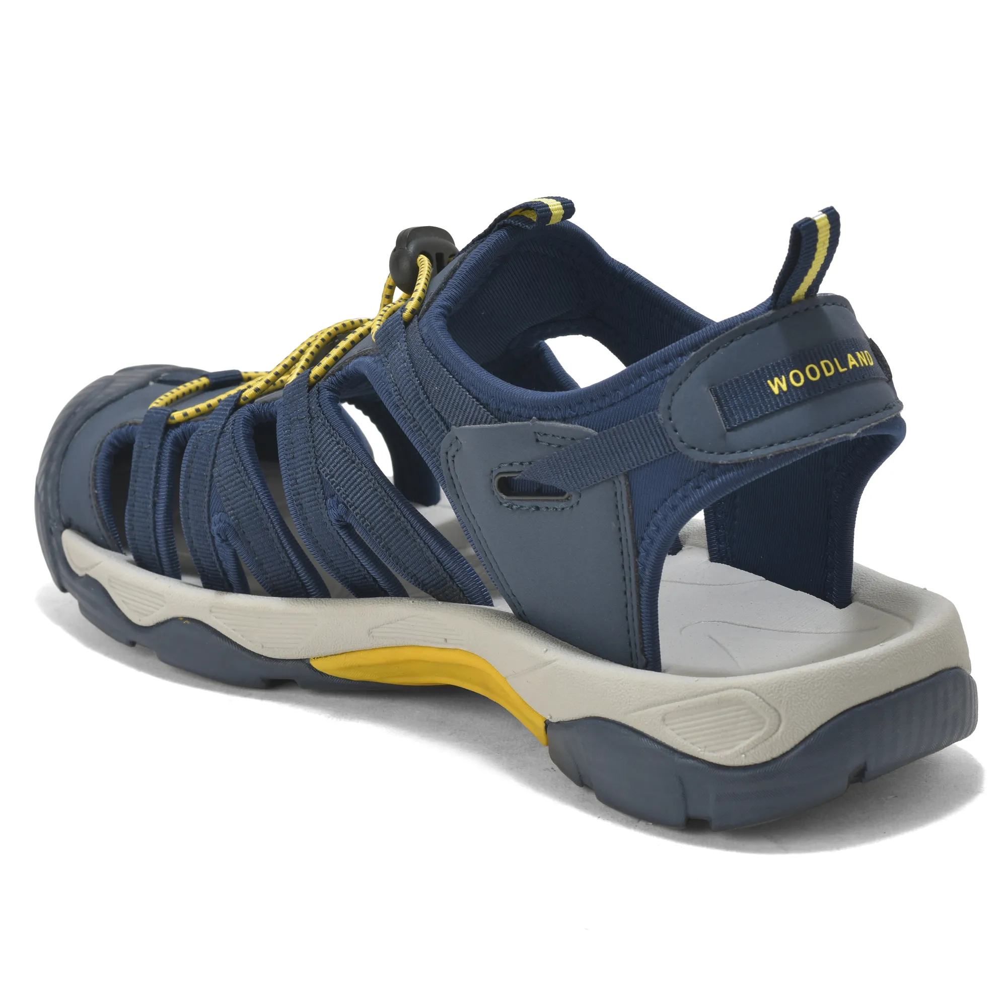 Woodland Navy/Yellow Sports Sandal For Men - Thumbnail 7