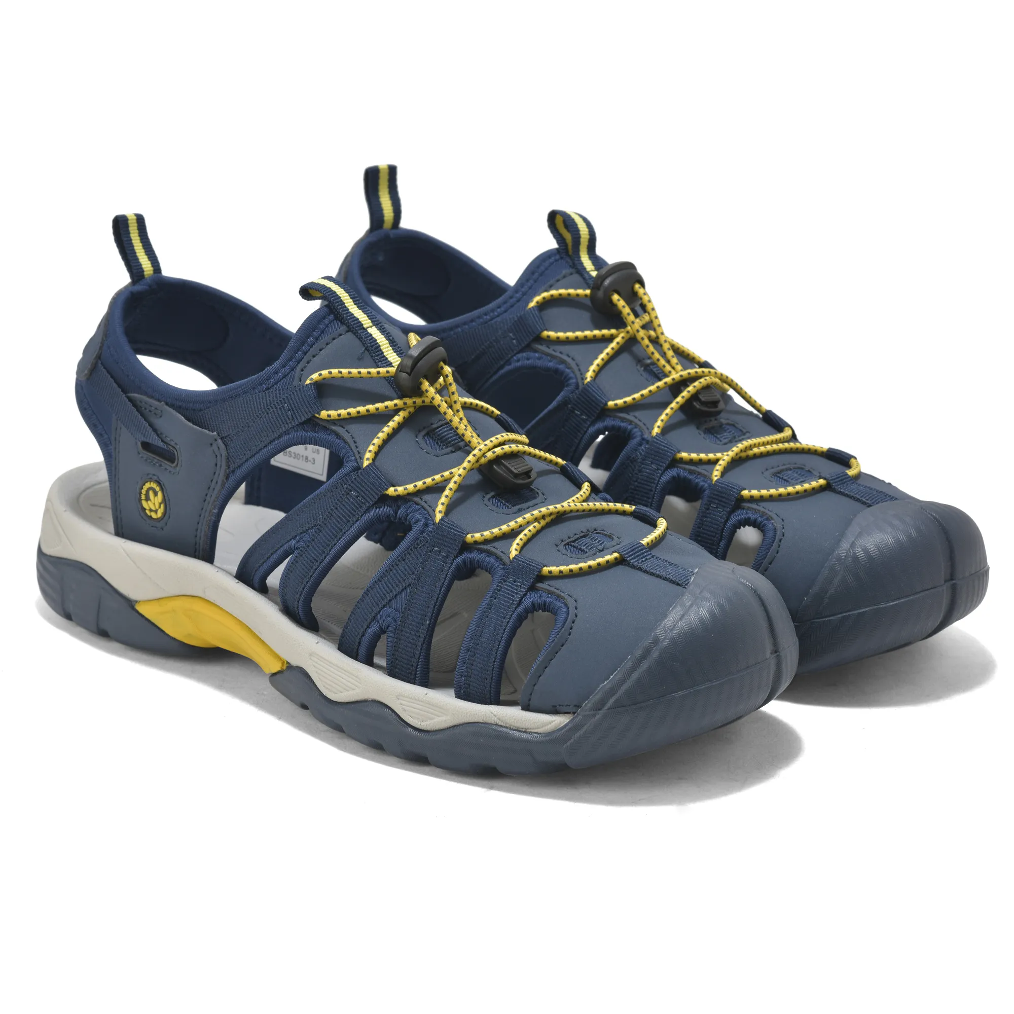 Woodland Navy/Yellow Sports Sandal For Men - Thumbnail 8