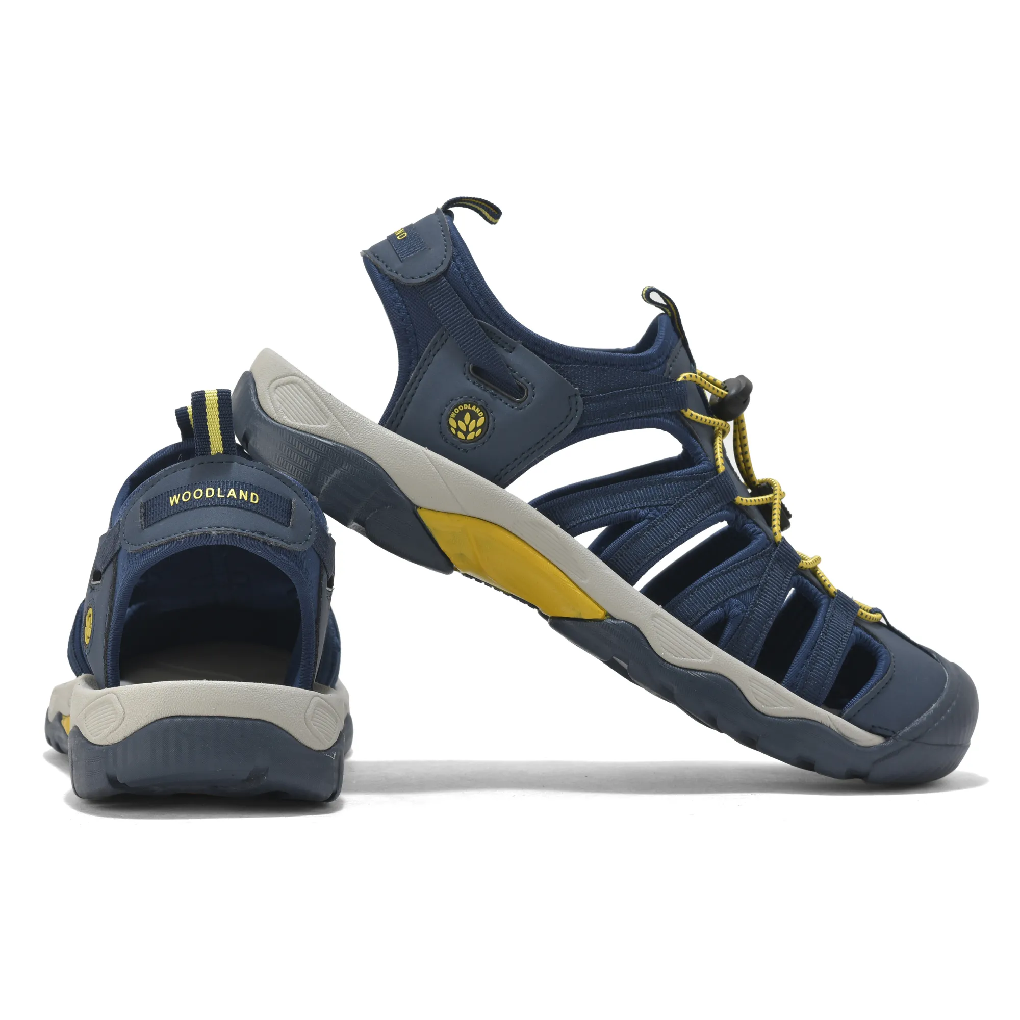 Woodland Navy/Yellow Sports Sandal For Men - Thumbnail 10
