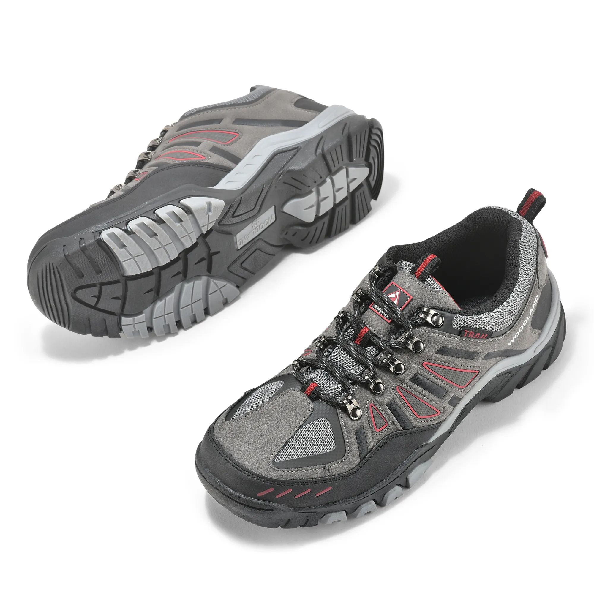 Woodland Men Grey Outdoor Sports Shoe - Thumbnail 5