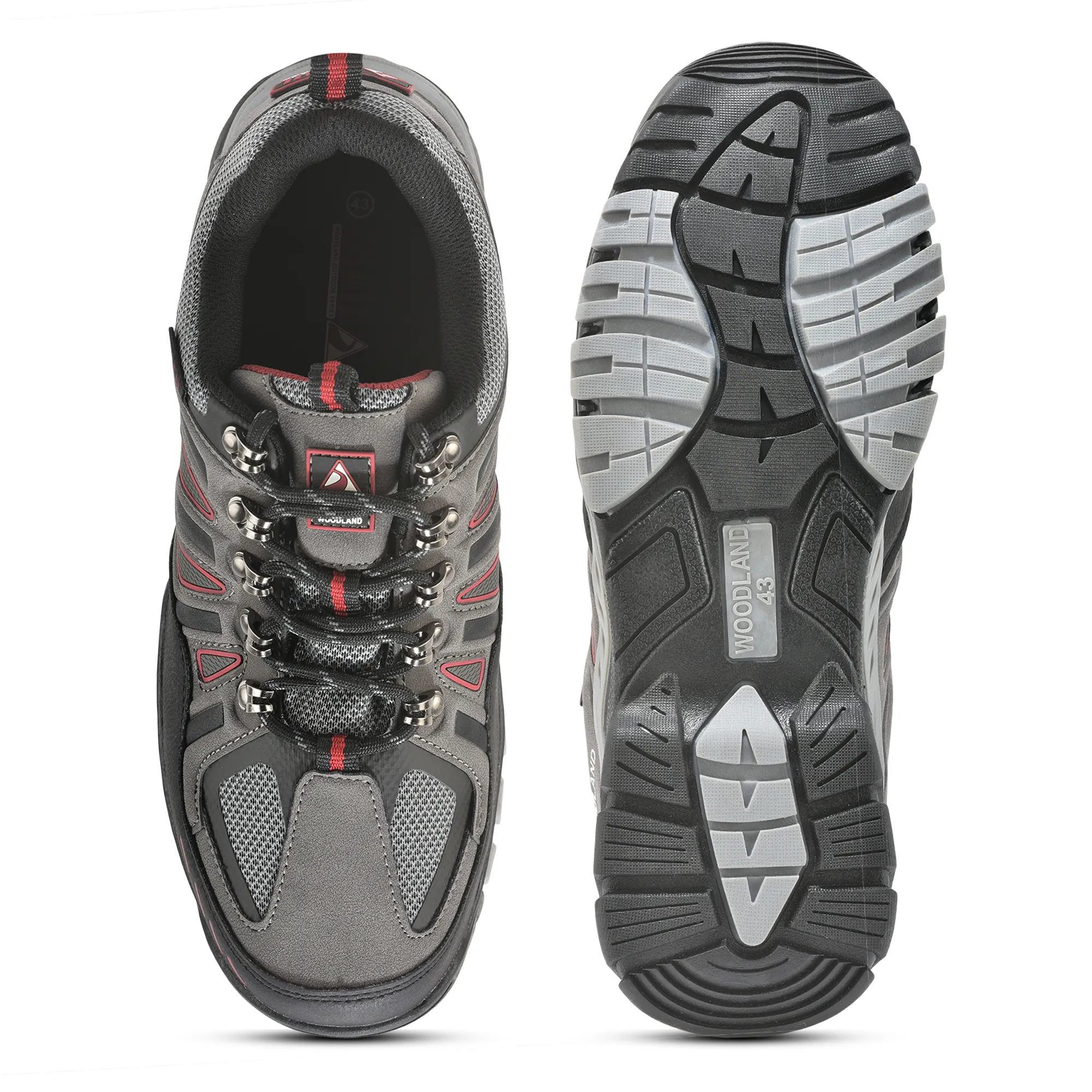 Woodland Men Grey Outdoor Sports Shoe - Thumbnail 8