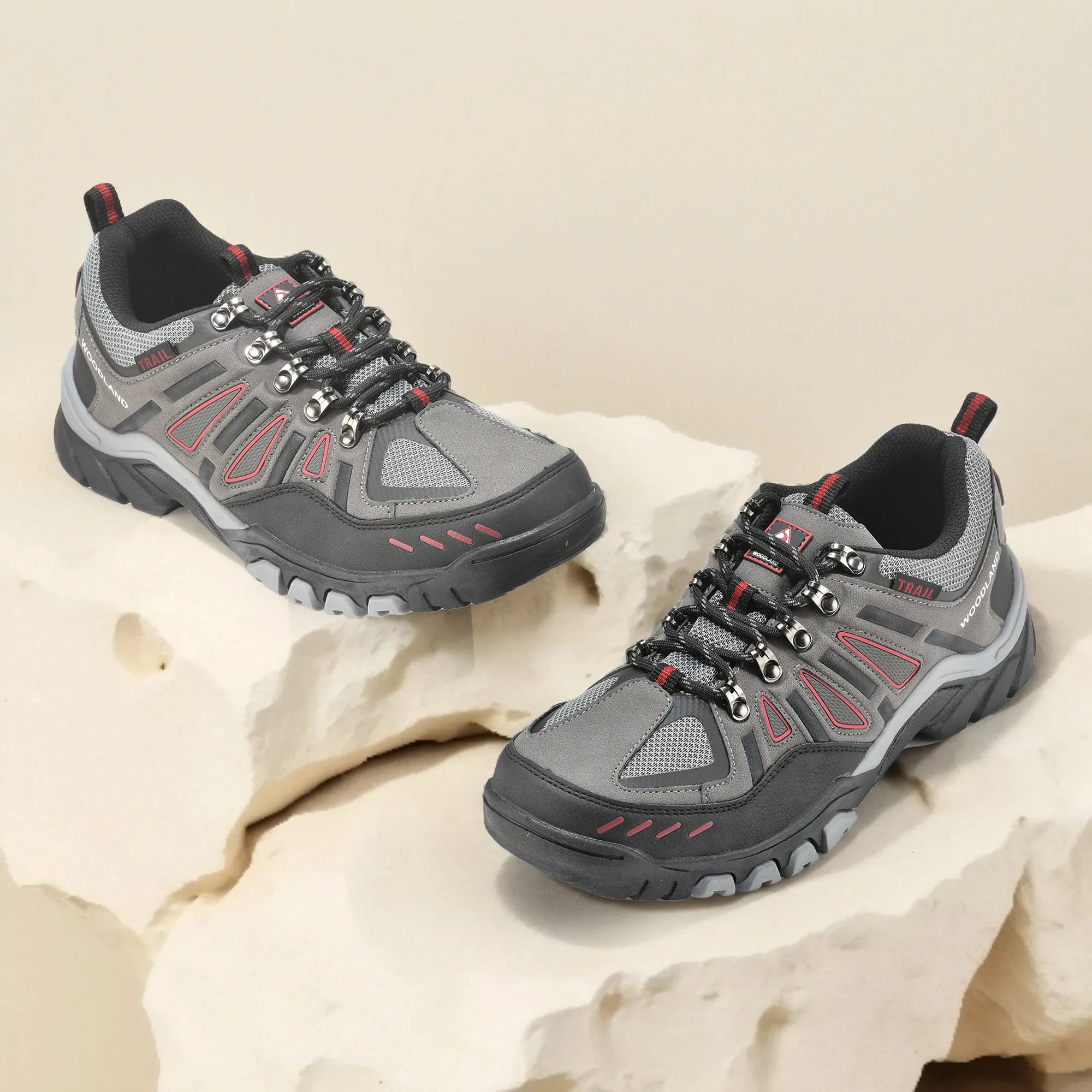 Woodland Men Grey Outdoor Sports Shoe - Thumbnail 9