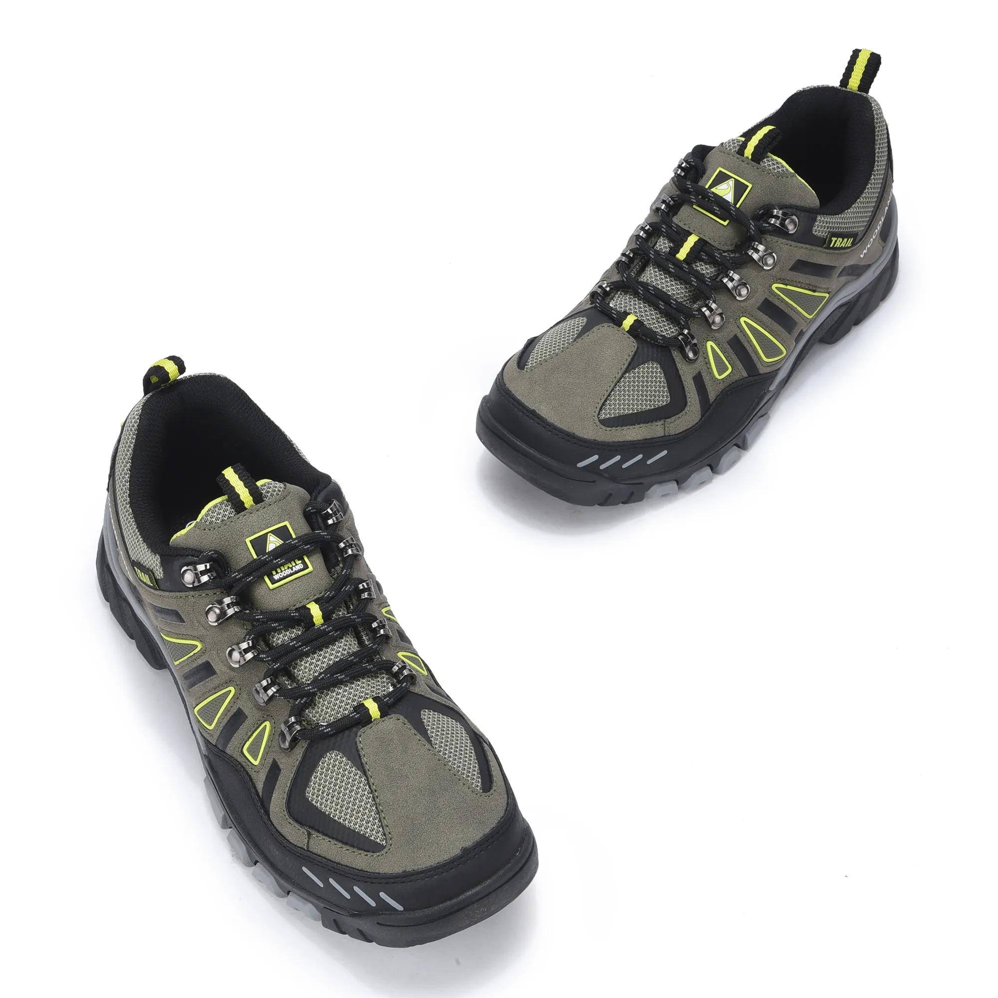 Woodland Men Olive Outdoor Sports Shoe - Thumbnail 2