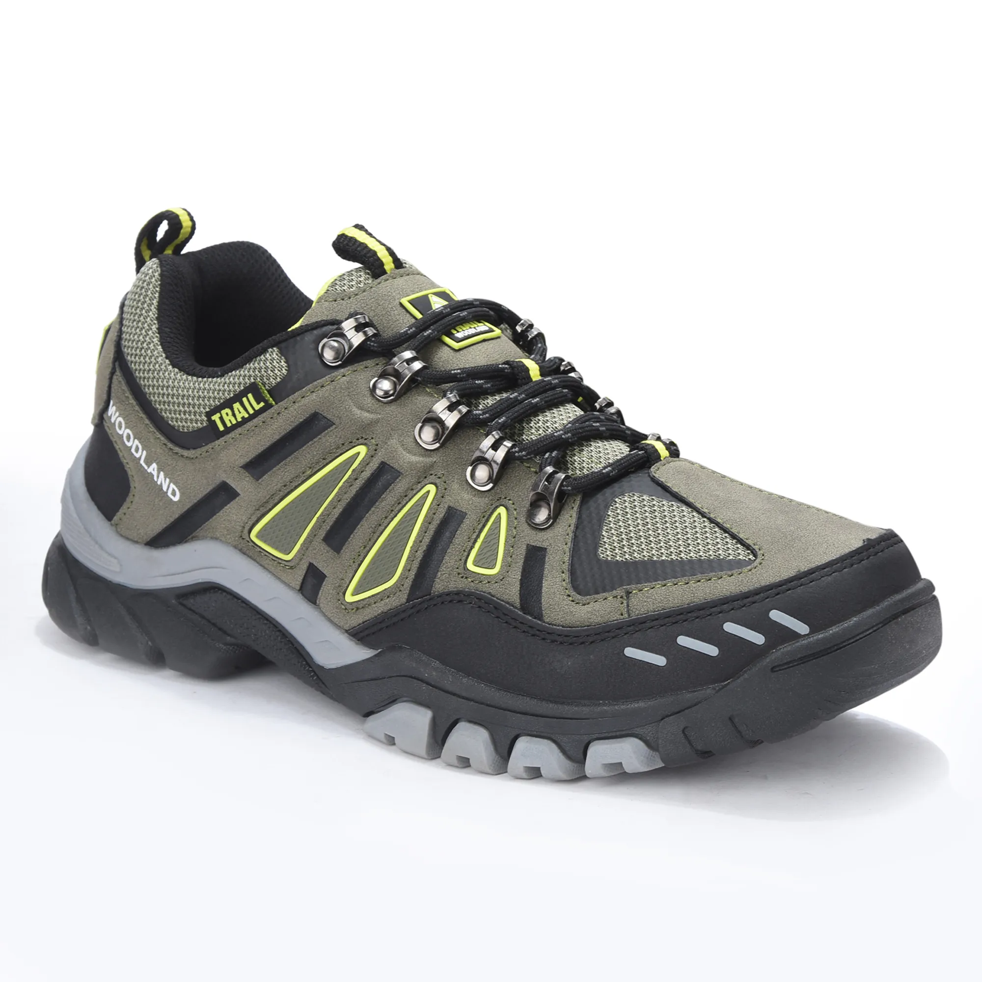 Woodland Men Olive Outdoor Sports Shoe - Thumbnail 3