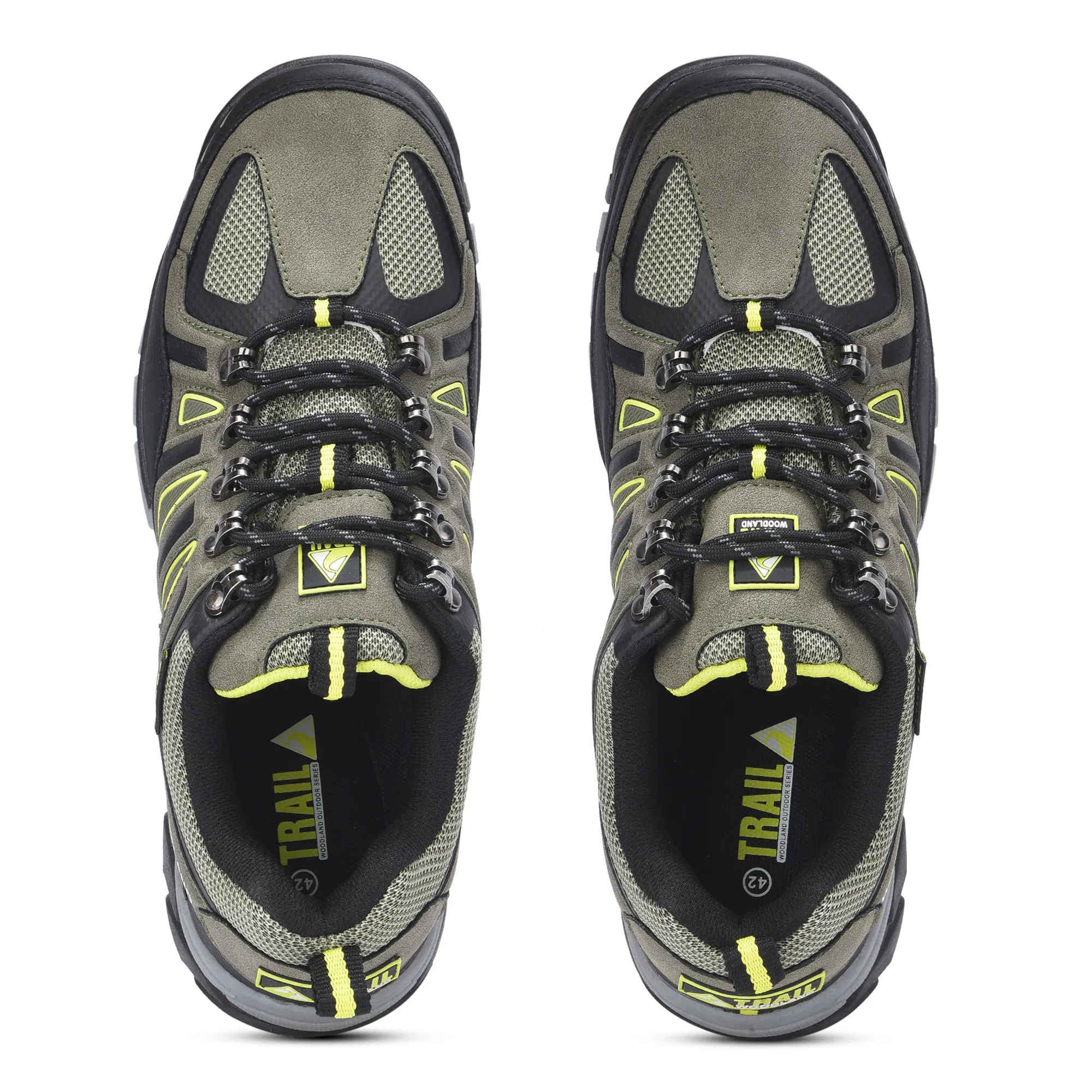 Woodland Men Olive Outdoor Sports Shoe - Thumbnail 4