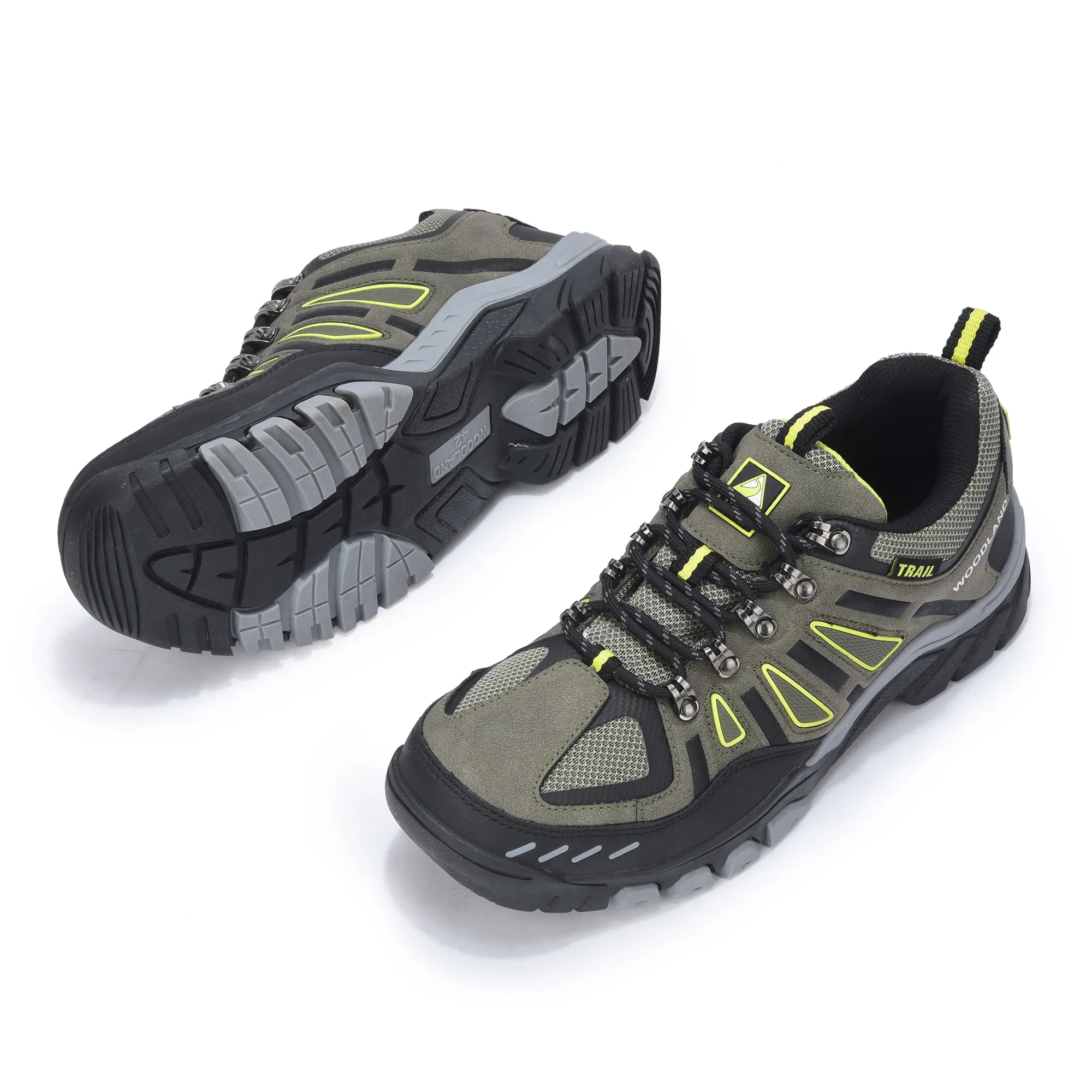 Woodland Men Olive Outdoor Sports Shoe - Thumbnail 5