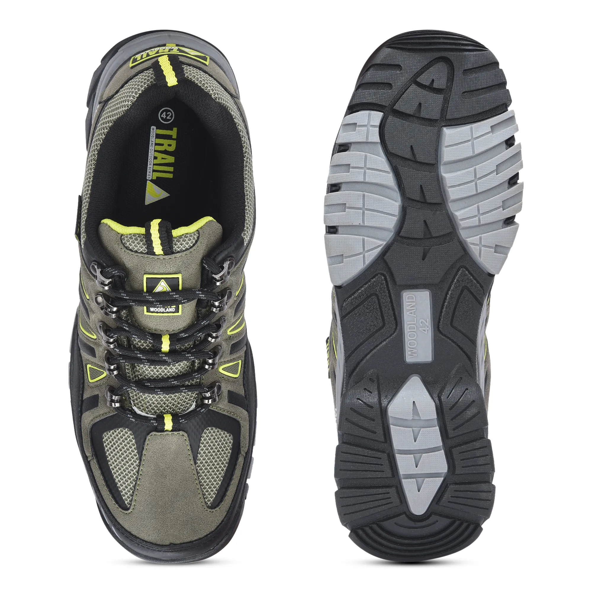 Woodland Men Olive Outdoor Sports Shoe - Thumbnail 8