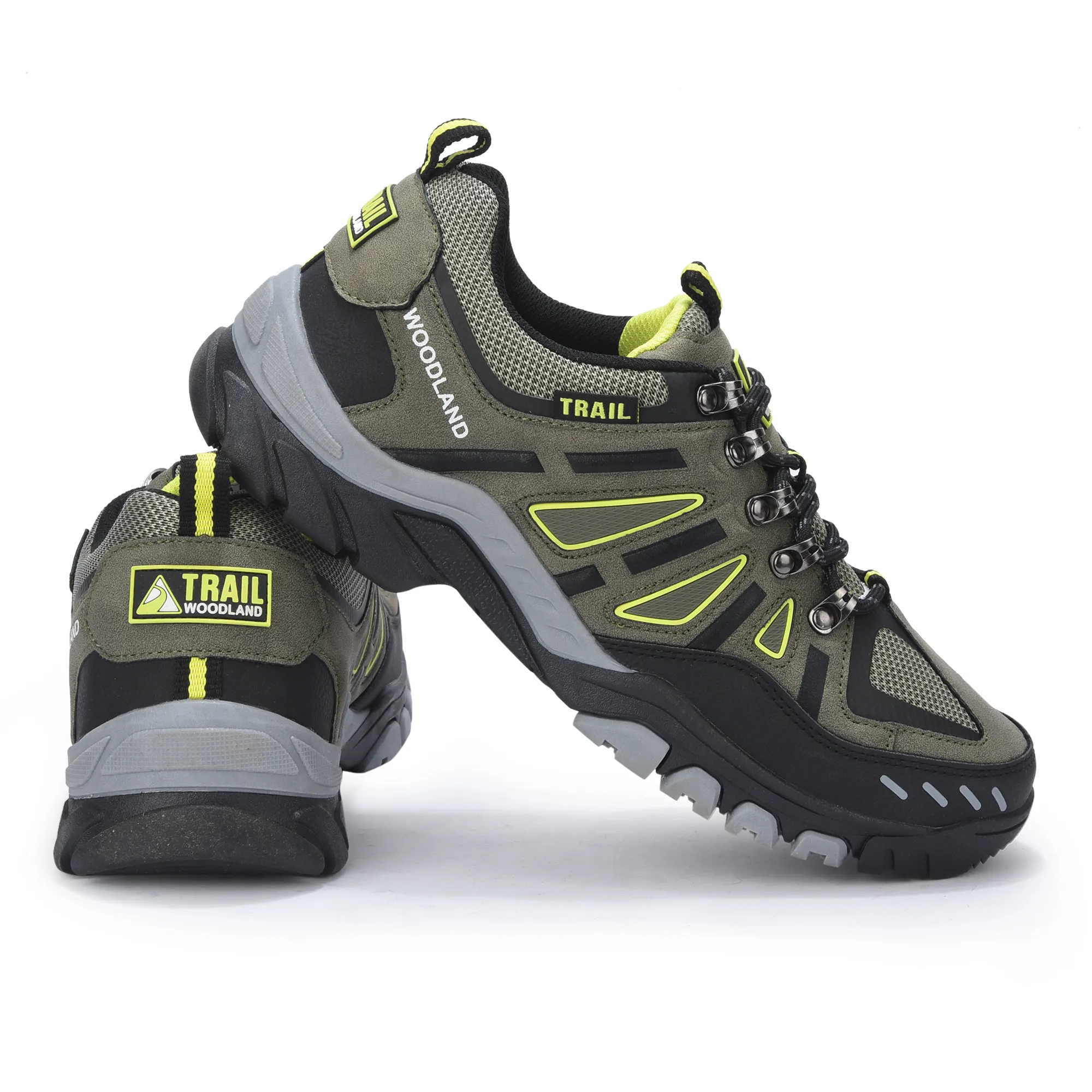 Woodland Men Olive Outdoor Sports Shoe - Thumbnail 10