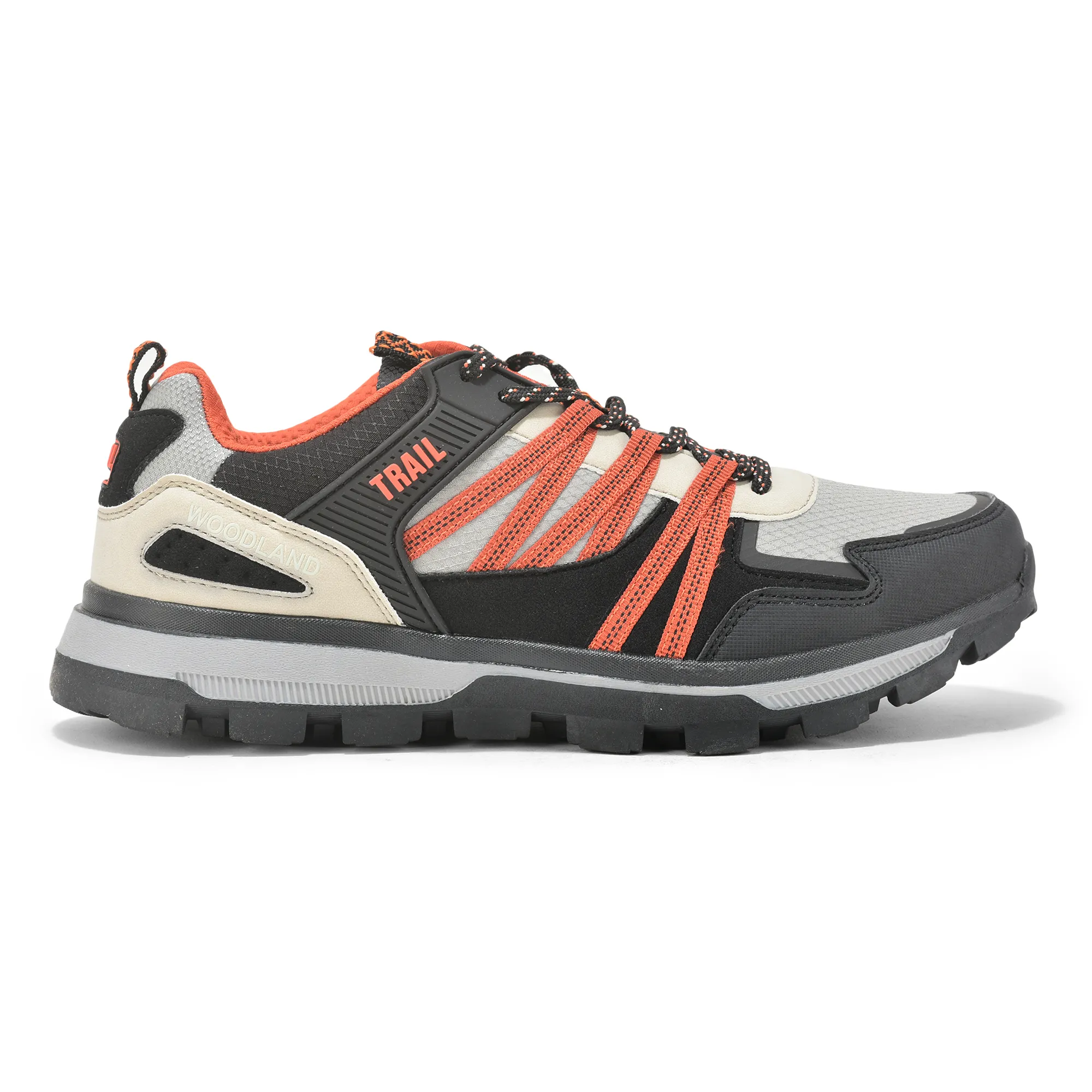 Men Grey Mesh Outdoor Sports Shoes - Image 1