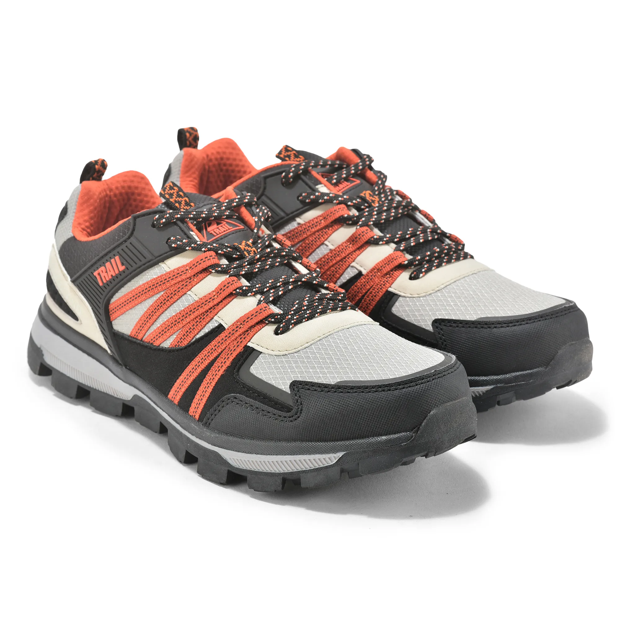 Men Grey  Mesh Outdoor Sports Shoes - Thumbnail 7