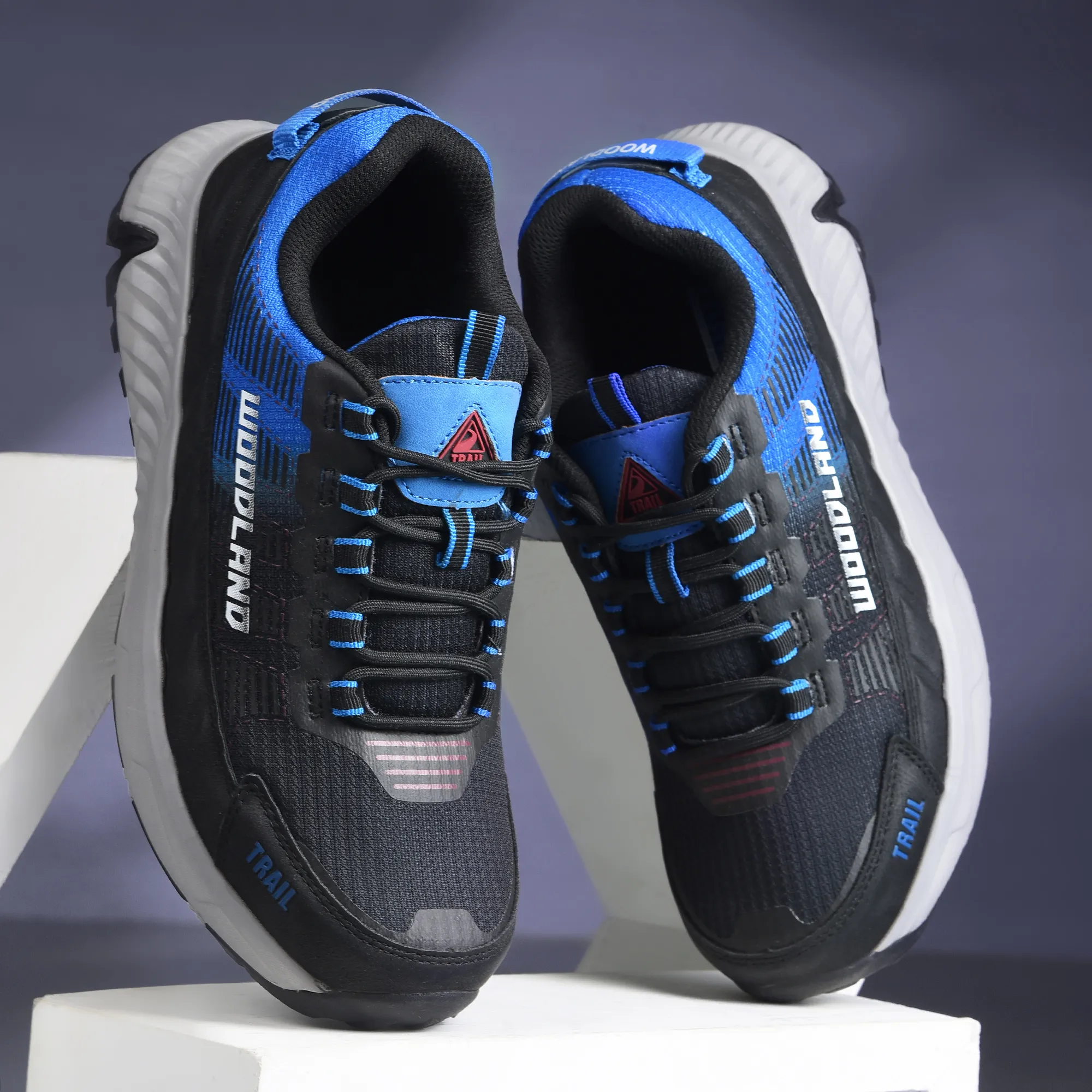 Men Black/Blue Active Mesh Sports Shoe - Thumbnail 9