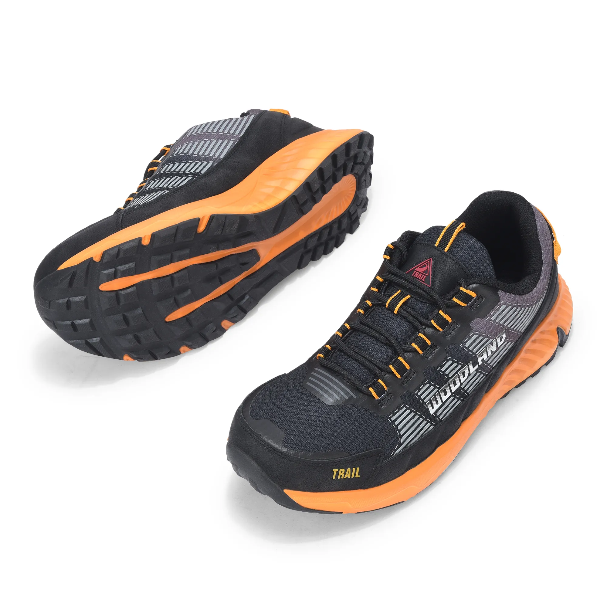 Men Black/Yellow Active Mesh Sports Shoe - Thumbnail 5